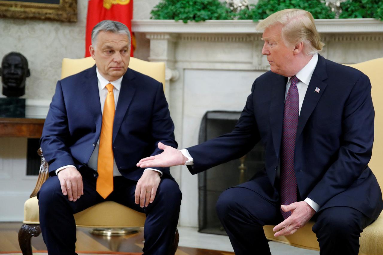 FILE PHOTO: U.S. President Trump meets with Hungary's Prime Minister Orban at the White House in Washington