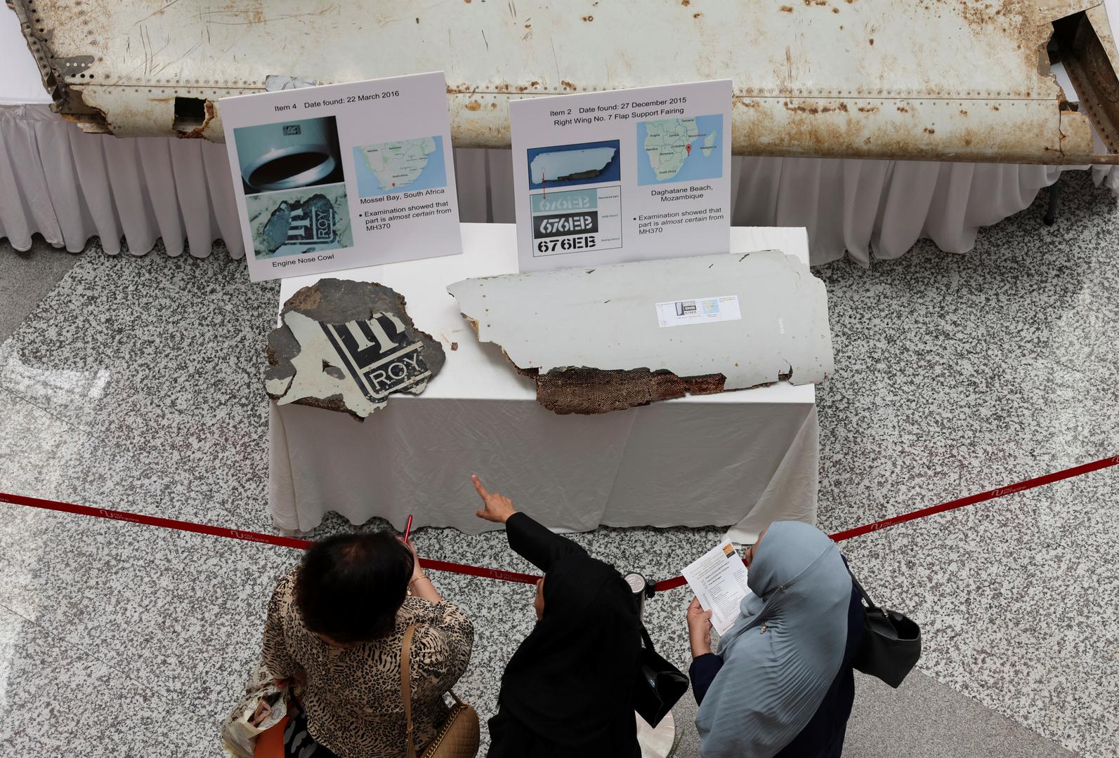 Visitors look at the wreckage of an aircraft believed to be from the missing Malaysia Airlines flight MH370 during a remembrance event marking the 10th anniversary of its disappearance, in Subang Jaya, Malaysia March 3, 2024. REUTERS/Hasnoor Hussain Photo: HASNOOR HUSSAIN/REUTERS