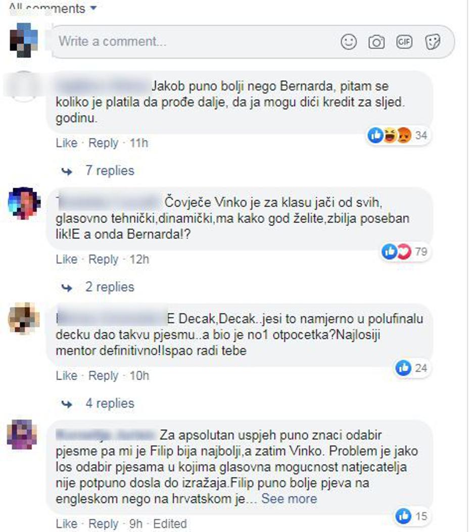 Reakcije gledatelja nakon polufinalne epizode The Voicea