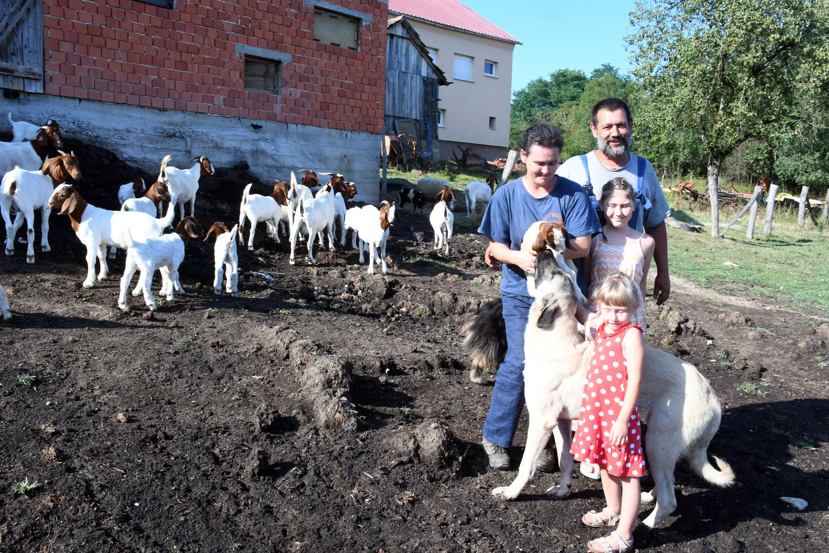 20.07.2023.,Bestrma - Izbor za najbolji OPG - Zlata vrijedan. OPG Anita Zrnic. Obitelj Zrnic - otac Sandro, majka Anita, kcerke Ela i Franka.
 Photo: Nikola Cutuk/PIXSELL