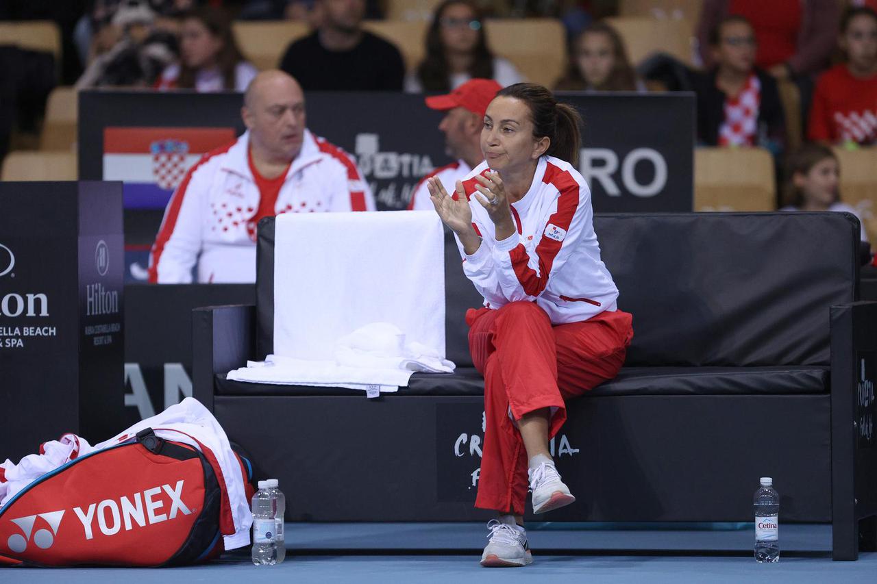 Rijeka: Susret Hrvatske i Njemačke u Billie Jean King Cupu, Petra Marčinko - Anna Lena Friedsam