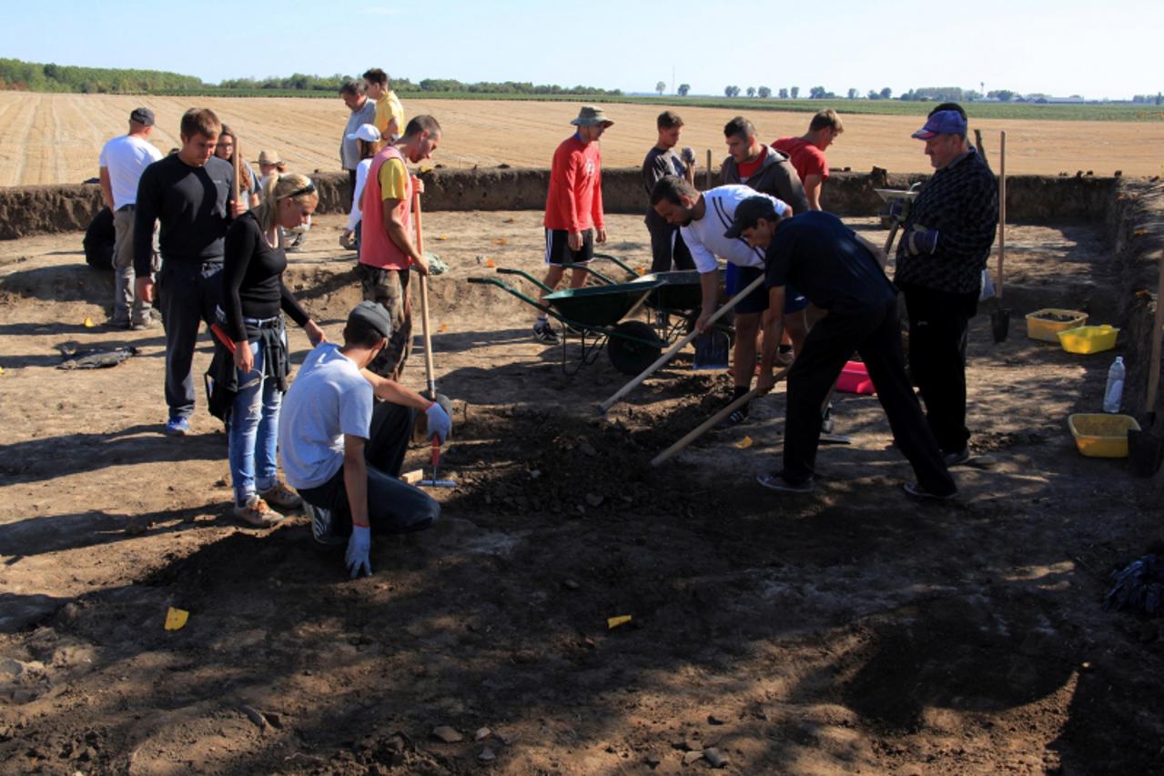 'SLAVONIJA 28.09.2012. VUKOVAR -  arheoloska istrazivanja na Vucedolu  Branimir Bradaric/Vecernji list'