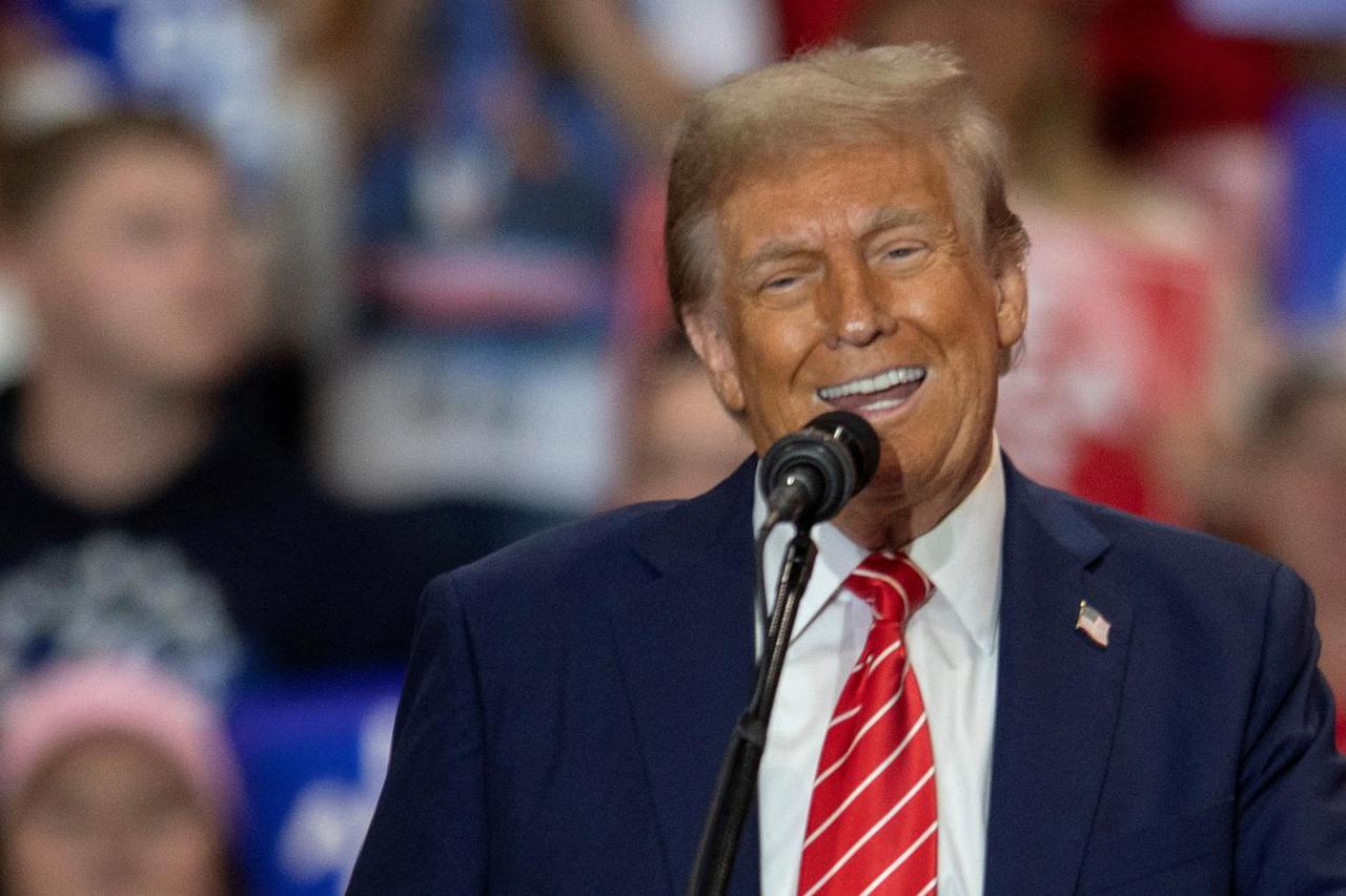 FILE PHOTO: Republican presidential nominee and former U.S. President Trump attends campaign rally in Rocky Mount