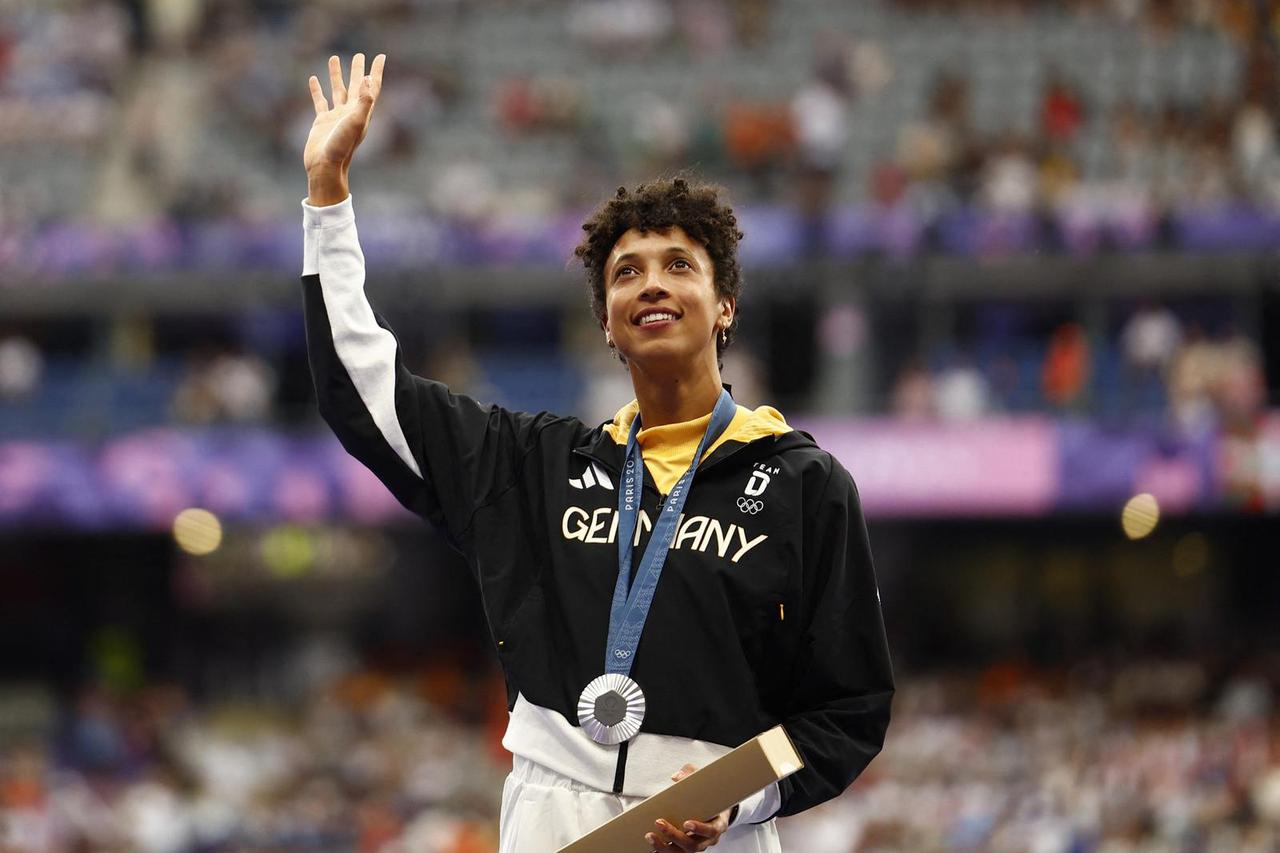 Athletics - Women's Long Jump Victory Ceremony