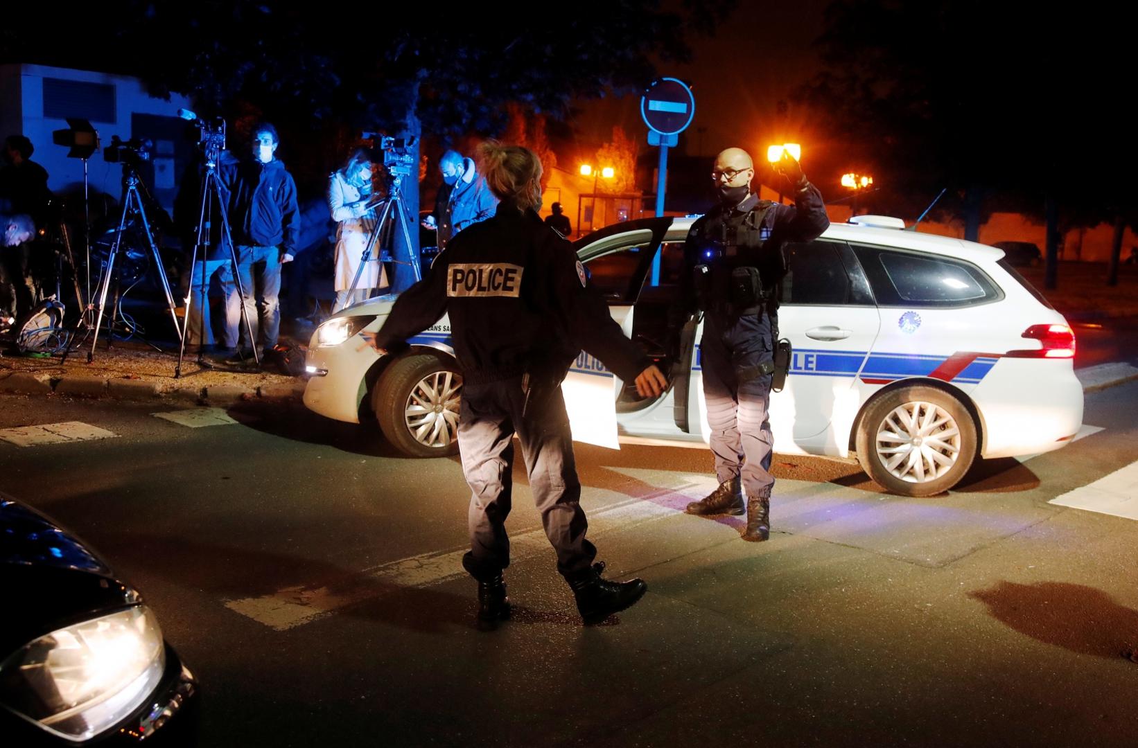 Stabbing attack in the Paris suburb of Conflans St Honorine Police officers secure the area near the scene of a stabbing attack in the Paris suburb of Conflans St Honorine, France, October 16, 2020. REUTERS/Charles Platiau CHARLES PLATIAU