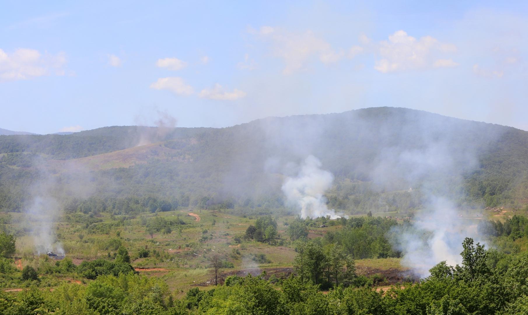 27.05.2021., Slunj - Dan uvazenih gostiju na vojnoj vjezbi “Immediate Response 21”. Vjezbi su nazocili predsjednik RH Zoran Milanovic, ministar obrane Republike Hrvatske Mario Banozic, nacelnik Glavnog stozera Oruzanih snaga RH admiral Robert Hranj te zapovjednik americkih kopnenih snaga za Europu i Afriku general zbora Christopher Cavoli.
Photo: Kristina Stedul Fabac/PIXSELL