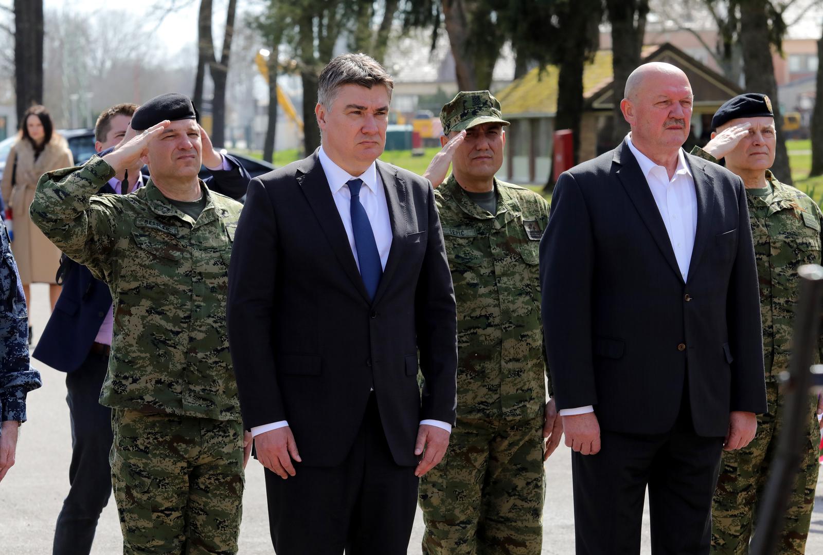 20.03.2023., Vinkovci - u vojarni 5. Gardijske brigade "Slavonski sokolovi" obiljezena je 16. obljetnica ustrojavanja Gardijske oklopno-mehanizirane brigade. Photo: Dubravka Petric/PIXSELL