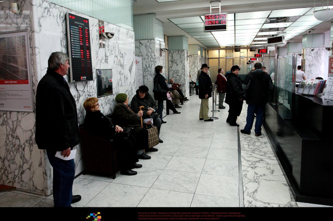 '04.02.2010., Zagreb - Hrvatska postanska banka u Jurisicevoj ulici.  Photo: Zeljko Hladika/PIXSELL'