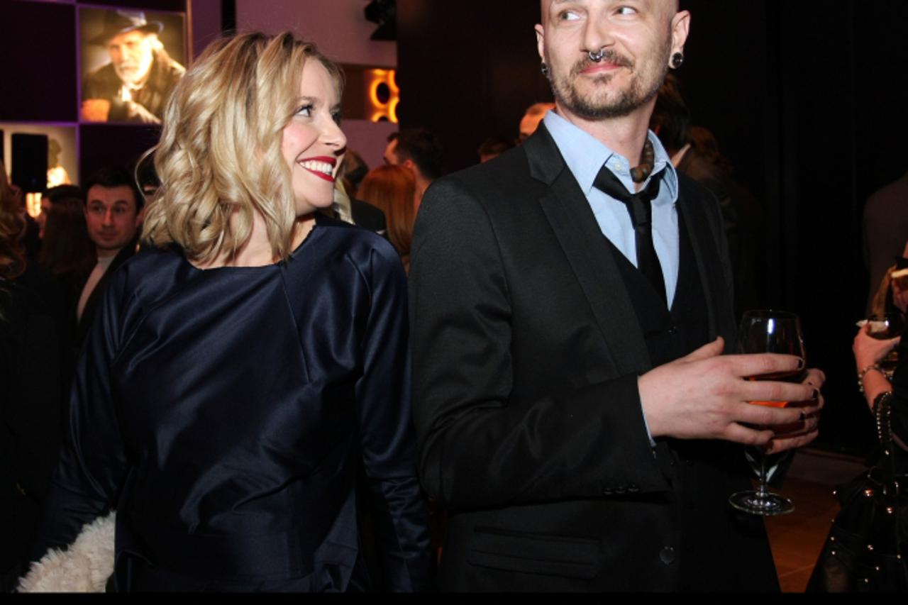 '17.02.2012., Zagreb - Domjenak nakon zavrsetka premijernog prikazivanja filma \'U zemlji krvi i meda\', redateljice Angeline Jolie. Damir Urban i Milica Czerny. Photo: Marko Prpic/PIXSELL'