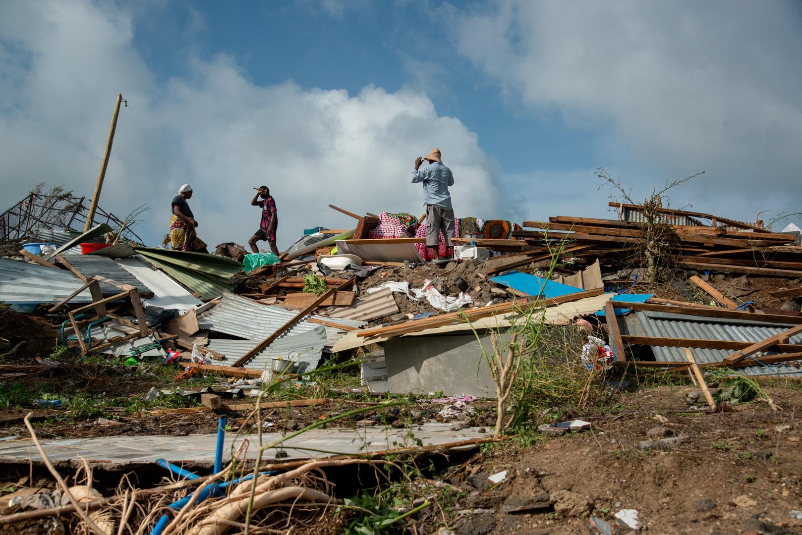 A scene of devastation after the cyclone Chido hit France’s Indian Ocean territory of Mayotte, on December 14, 2024 in the Bandrajou Kaweni district of the capital Mamoudzou. At least several hundred people are feared to have been killed after the worst cyclone in almost a century ripped through the French Indian Ocean territory of Mayotte on Saturday, uprooting trees, tearing houses apart and pounding the impoverished archipelago’s already weak infrastructure. Rescuers have been dispatched to the islands, which lie between the coast of Mozambique and Madagascar, but their efforts are likely to be hindered by damage to airports and electricity distribution in an area where clean drinking water is subject to chronic shortages. Photo by David Lemor/ABACAPRESS.COM Photo: Lemor David/ABACA/ABACA