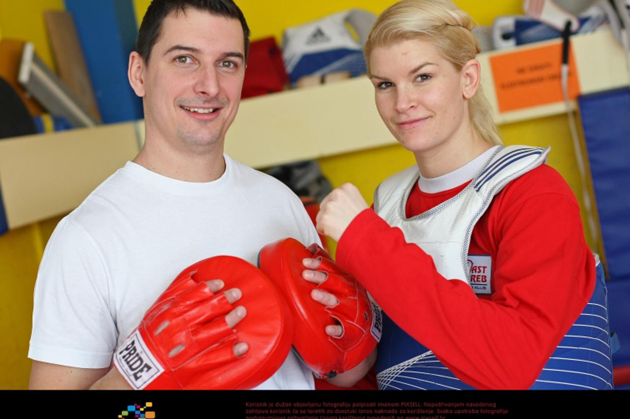 \'13.02.2012., Zagreb - Slovenska reprezentativka u Taekwondo-u Nusa Rajher za Olimpijske igre trenira pod vodstvom hrvatskog trenera Tomislava Bucanca. Photo: Jurica Galoic/PIXSELL\'