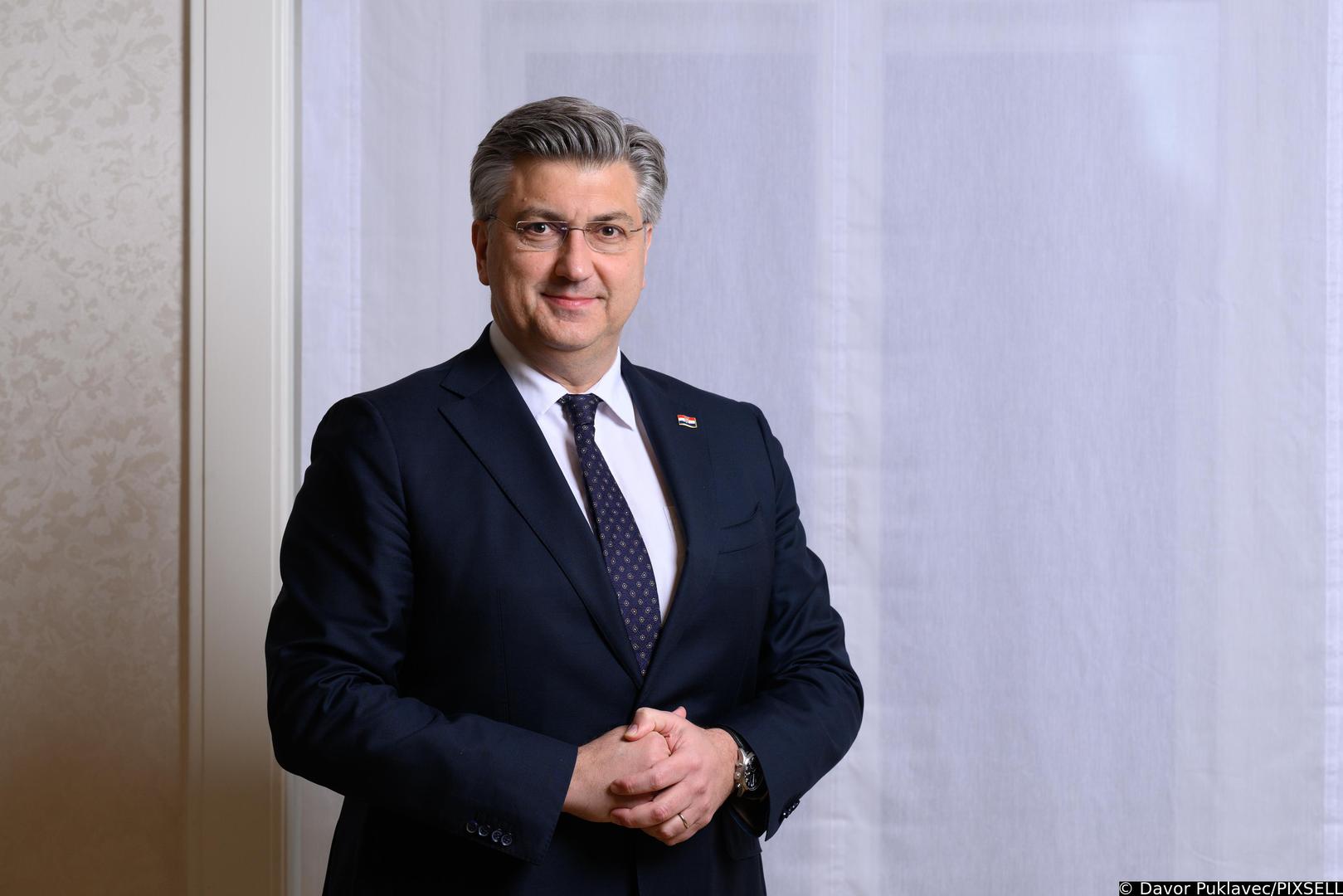 06.04.2023., Zagreb - Andrej Plenkovic, Predsjednik Vlade Republike Hrvatske.
 Photo: Davor Puklavec/PIXSELL