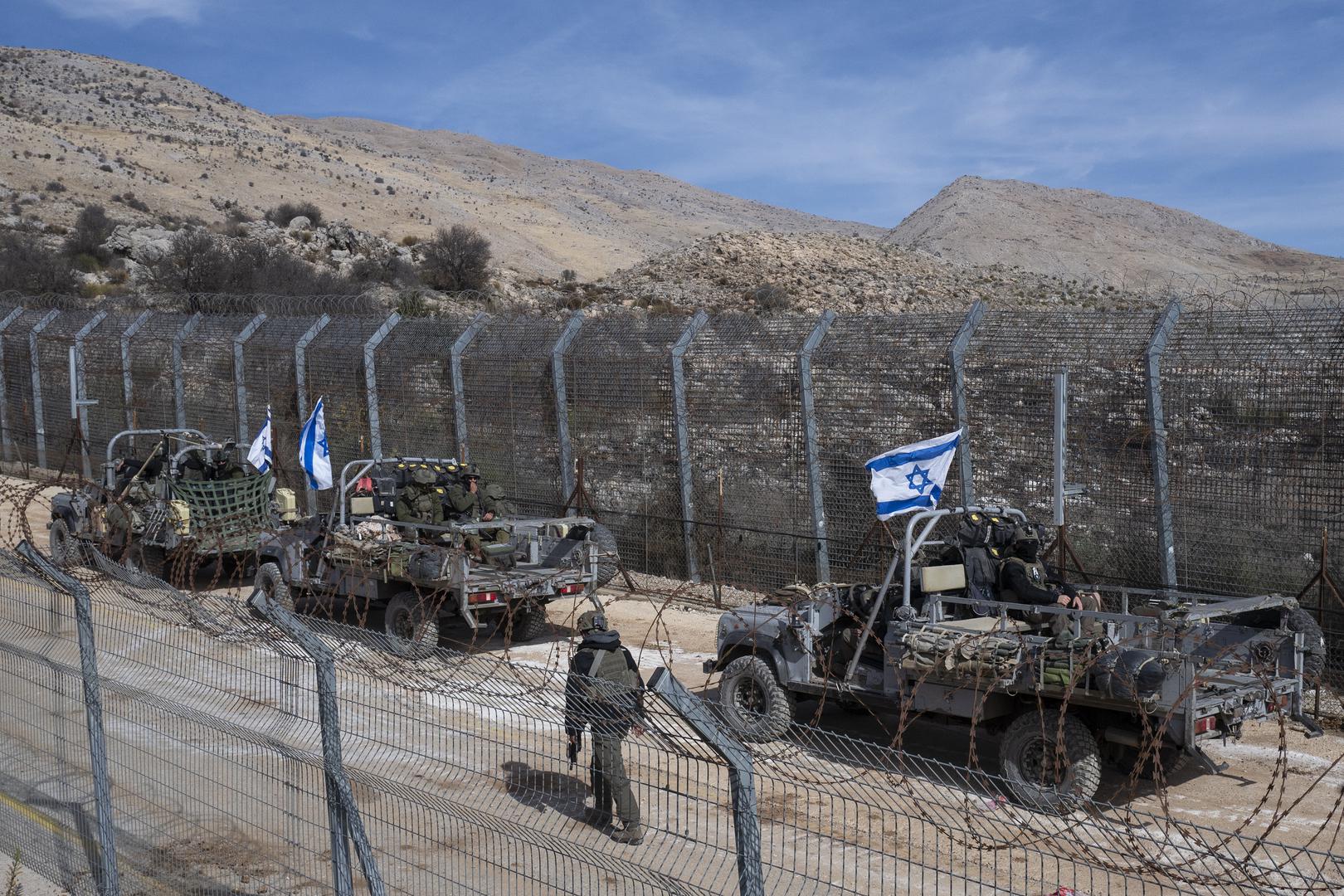 Israeli soldiers line up their vehicles after exiting from Syria into Israeli through the border fence with Syria in the northern Israeli-controlled Golan Heights on December 10, 2024. Israel is extending is presence on the ground inside Syria following the Syrian rebel takeover of most of the country in the past days. Photo by Jim Hollander/UPI Photo via Newscom Photo: JIM HOLLANDER/NEWSCOM