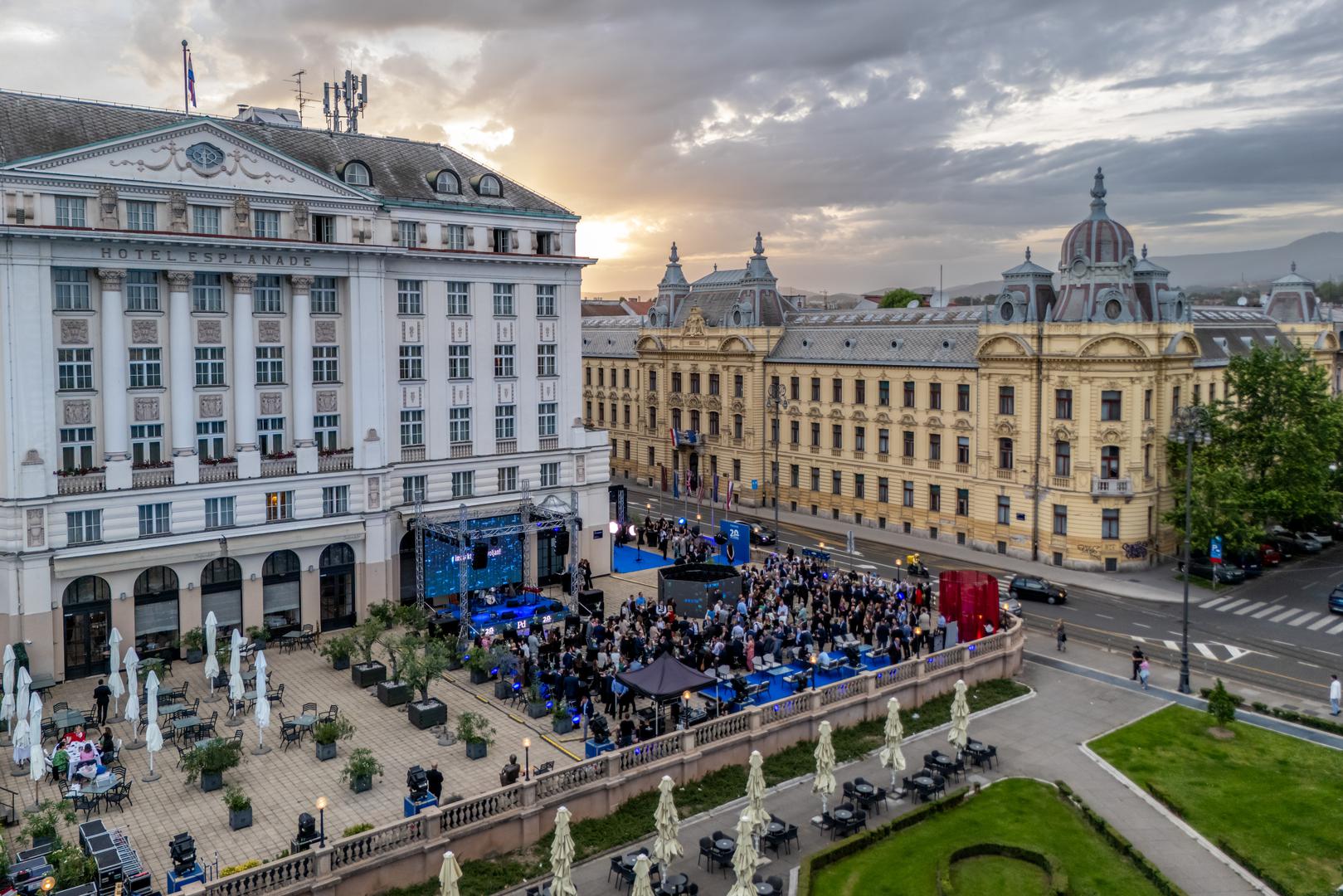 20.05.2024., Zagreb - Svecana proslava 20. rodjendana Poslovnog dnevnika u hotelu Esplanade. Fotografije iz zraka. Photo: Igor Kralj/PIXSELL