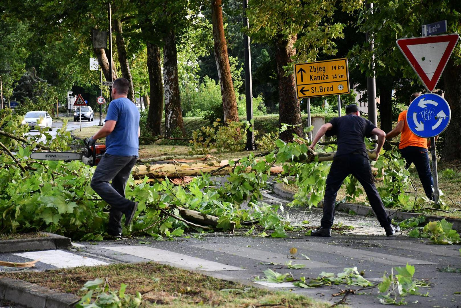 19.07.2023., Slavonski Brod - Posljedice razornog nevremena u Slavonskom Brodu Photo: Ivica Galovic/PIXSELL