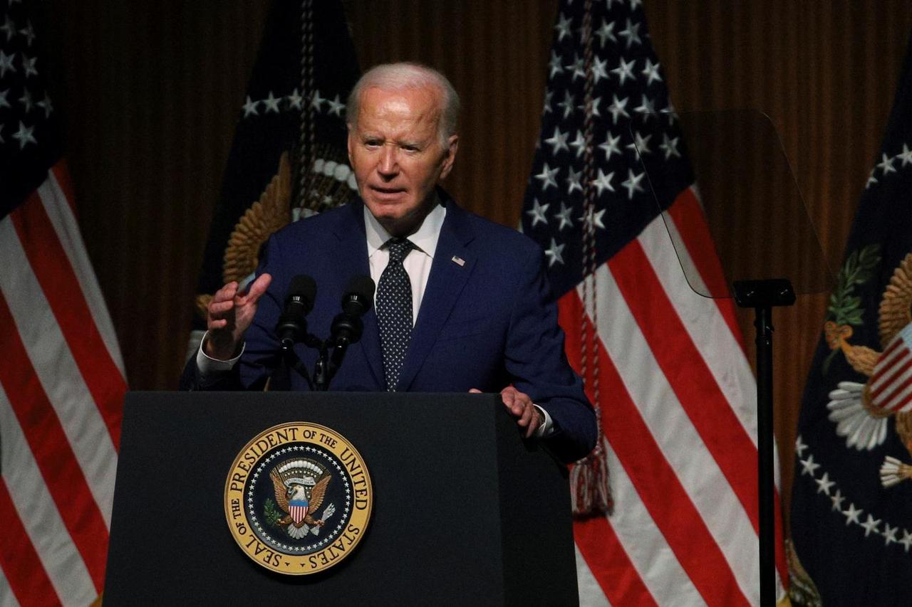 U.S. President Biden commemorates the 60th anniversary of the signing of the Civil Rights Act at the LBJ Presidential Library in Austin