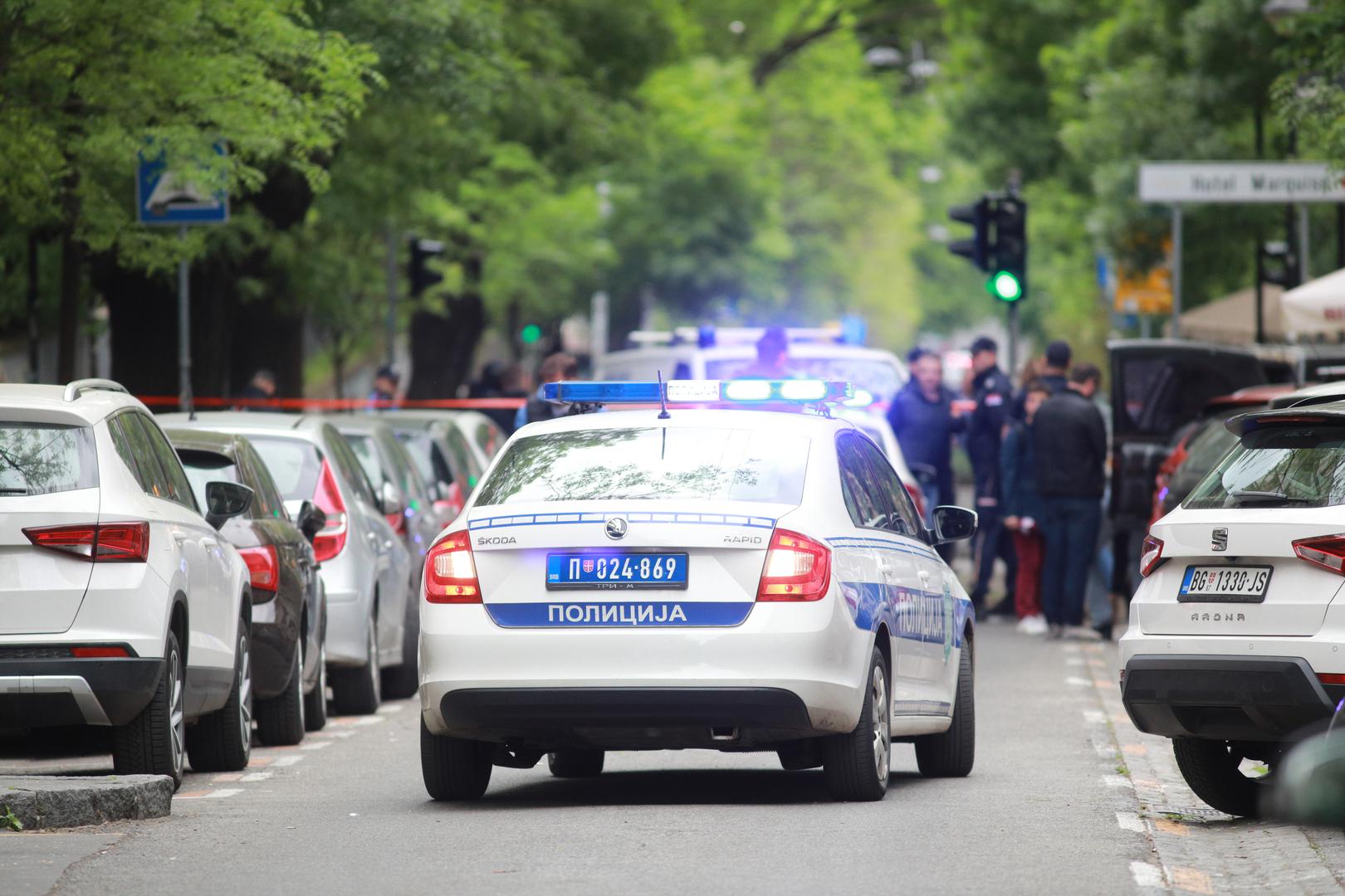 03, May, 2023, Belgrade - A student of the seventh grade of the Elementary School Vladislav Ribnikar is suspected to have fired a pistol at the security guard, the teacher and the students this morning.   

03, maj, 2023, Beograd - Ucenik sedmog razreda Osnovne skole Vladislav Ribnikar kako se sumnja, pucao je jutros iz pistolja na obezbeđenje, nastavnicu i ucenike.    Photo: Milos Tesic/ATAImages/PIXSELL