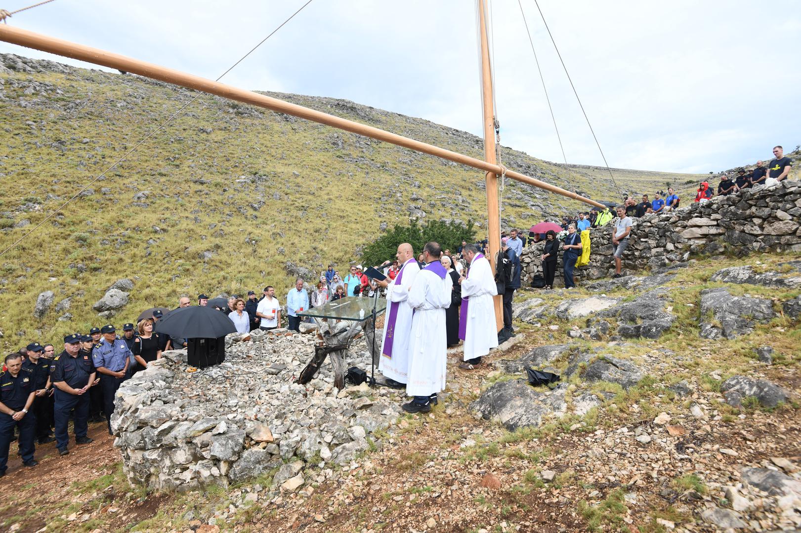 30.08.2023., Kornati - Na Kornatima obiljezena godisnjica tragedije u kojoj je poginulo 12 vatrogasaca. Photo: Hrvoje Jelavic/PIXSELL