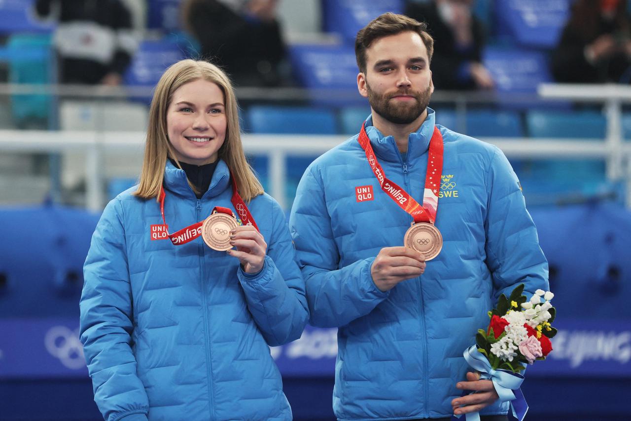 Victory Ceremony - Curling Mixed Doubles MD Gold Medal