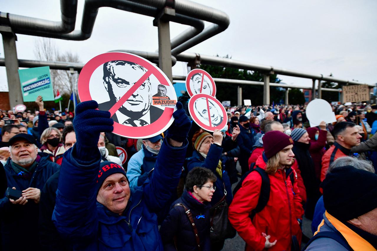 Protest organised by Hungary's opposition members, in Budapest