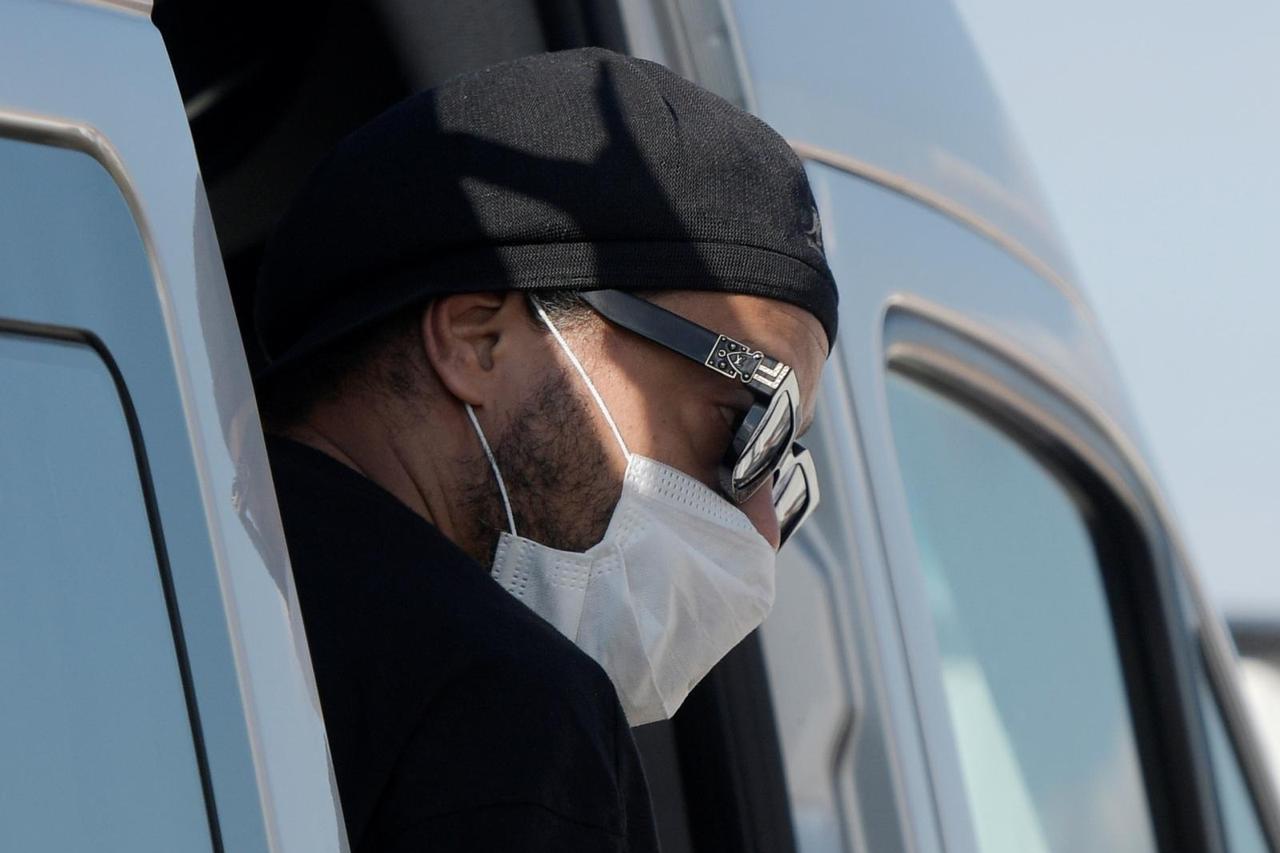 Ronaldinho visits the works of the new Atletico Mineiro's stadium, the MNV Arena