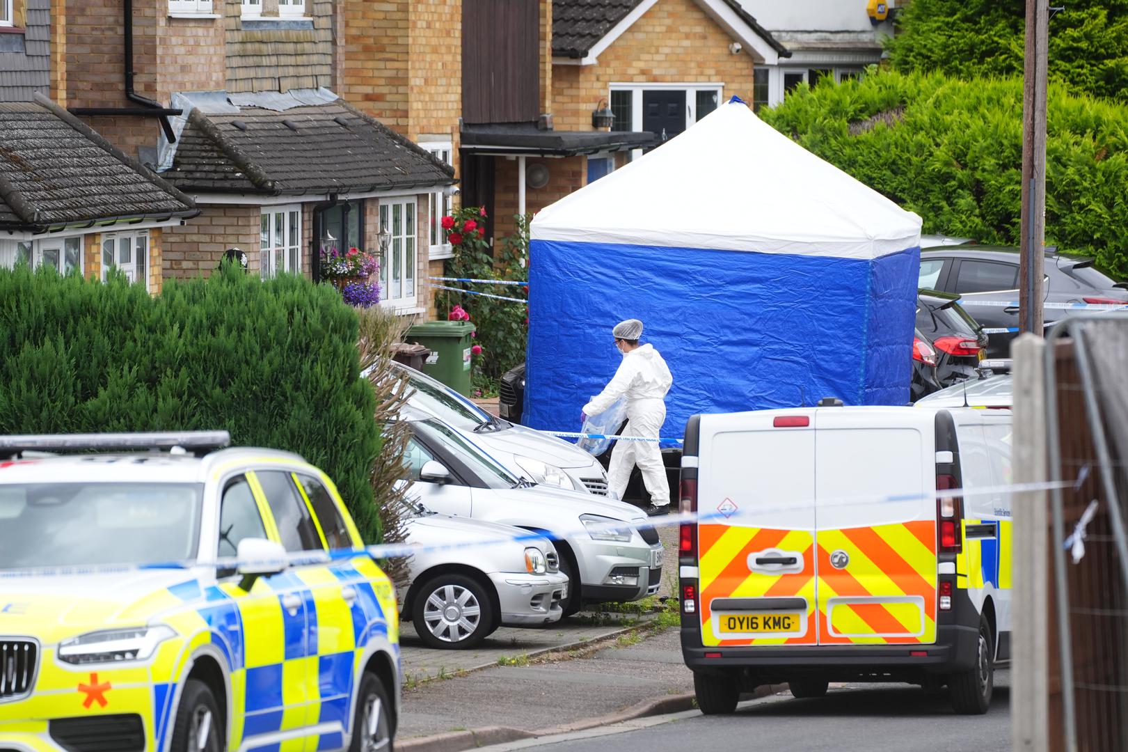 A forensic officer at the scene in Ashlyn Close, Bushey, Hertfordshire, where three women, who police believe to be related, were found with serious injuries and died at the scene a short time after police and paramedics were called just before 7pm on Tuesday. A manhunt has been launched for Kyle Clifford, 26, from Enfield, north London, who is wanted by detectives investigating the murders of the three women. Picture date: Wednesday July 10, 2024. Photo: James Manning/PRESS ASSOCIATION