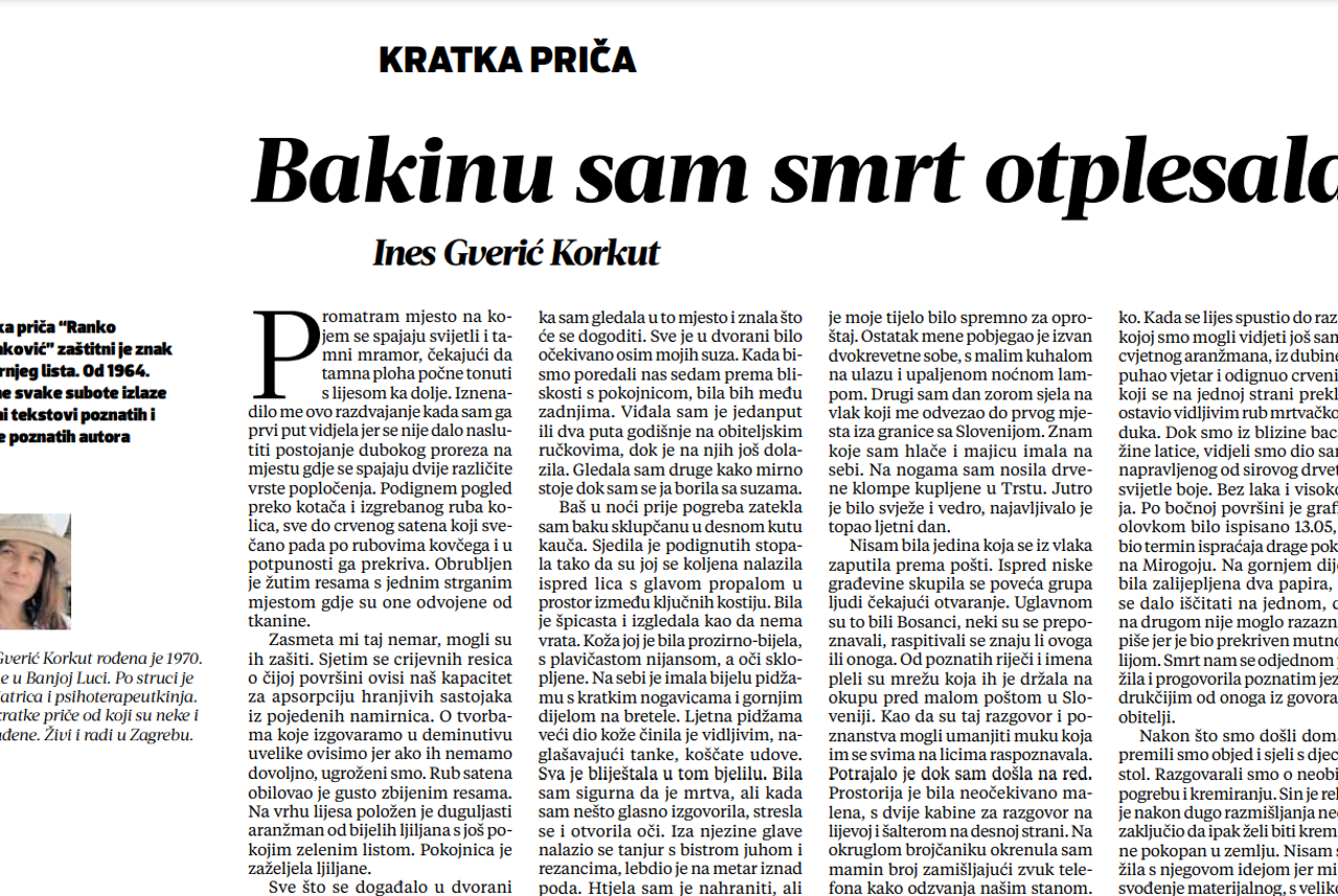 Bakinu sam smrt otplesala - Večernji.hr