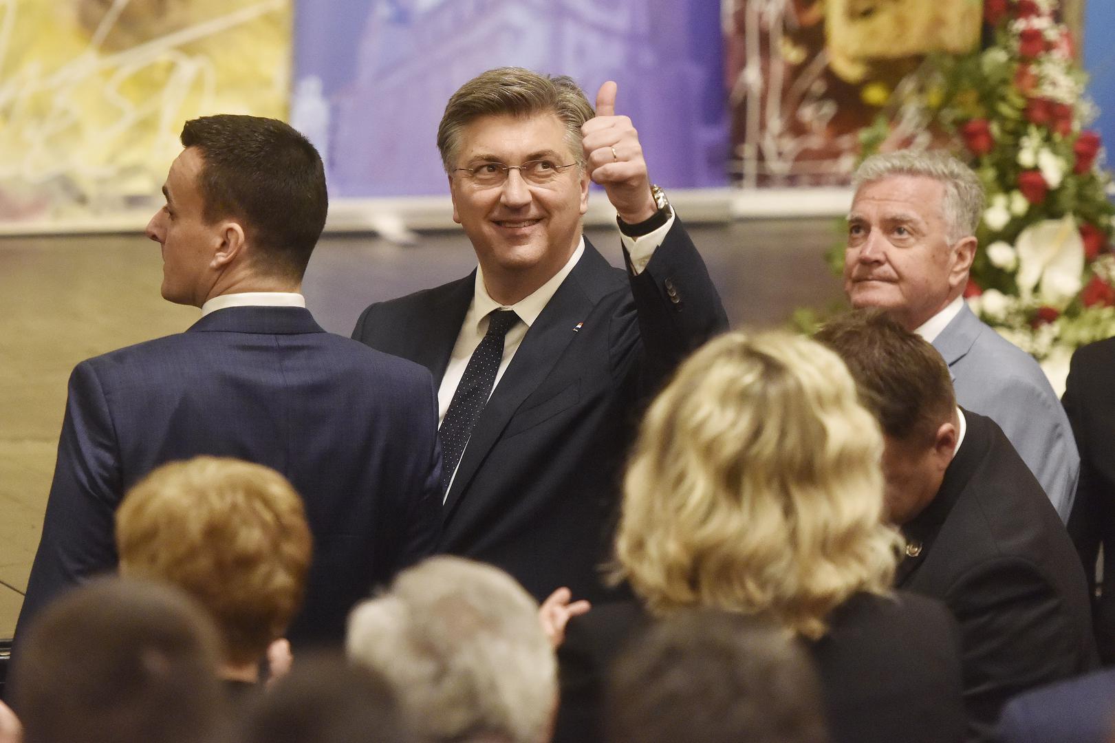 09.03.2024., Sibenik - Premijer i predsjednik stranke Andrej Plenkovic sudjelovao je na svecanom obiljezavanju 34.obljetnice HDZ-a Sibensko-kninske zupanije i grada Sibenika.  Photo: Hrvoje Jelavic/PIXSELL