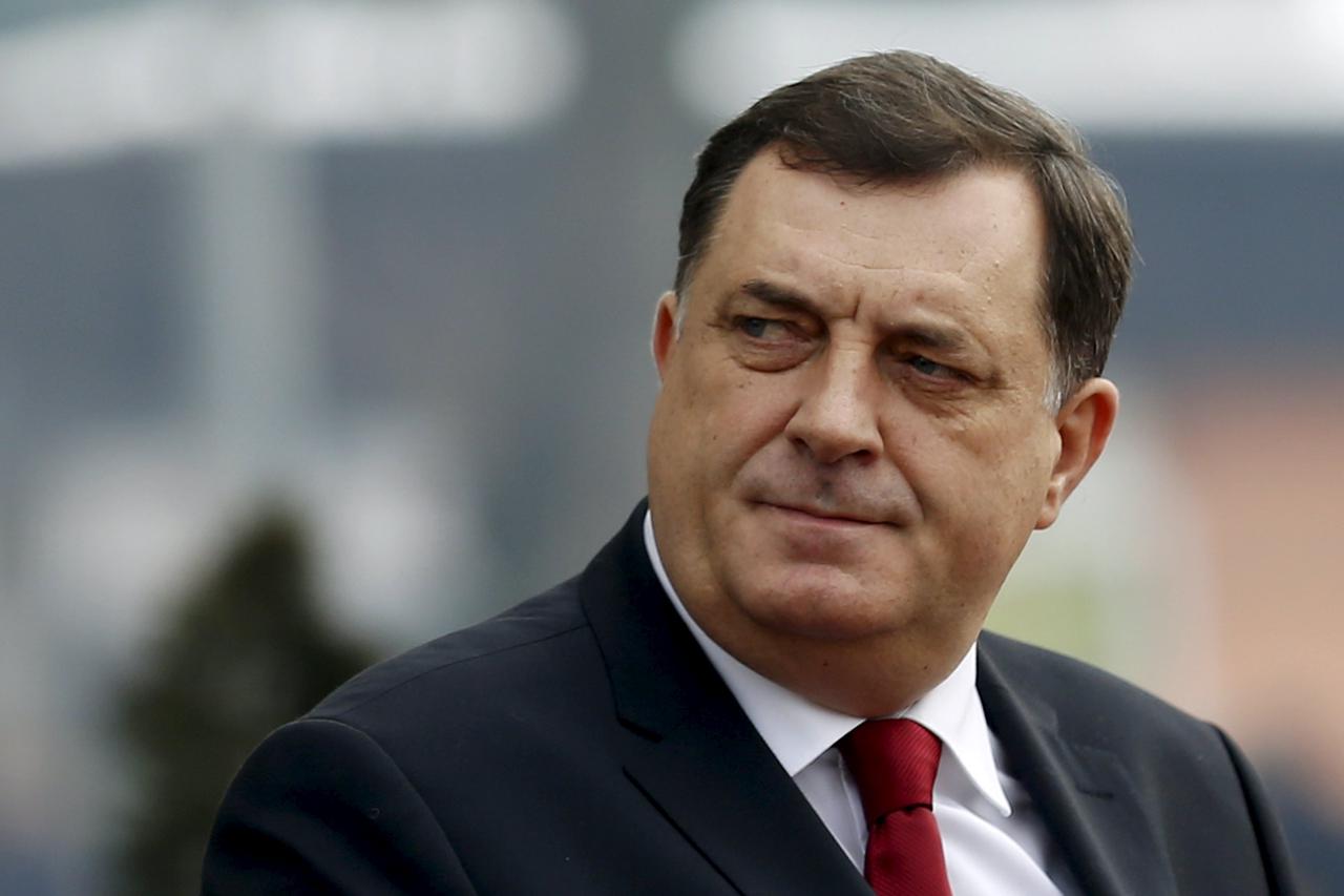 Milorad Dodik, president of the Republika Srpska, looks on during Serbian Prime Minister Aleksandar Vucic's official visit to Banja Luka, Bosnia and Herzegovina, January 9, 2015. Bosnian Serbs organise celebrations of the Statehood Day of their half of Bo