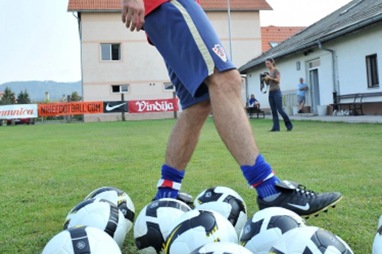 '02.09.2008. Slovenija, Brezice , Trening hrvatske nogometne reprezentacije uoci kvalifikacijske nogometne utakmice sa Kazahstanom, za Svjetsko prvenstvo u Juznoj Africi 2010 godine. Josip Simunic Pho