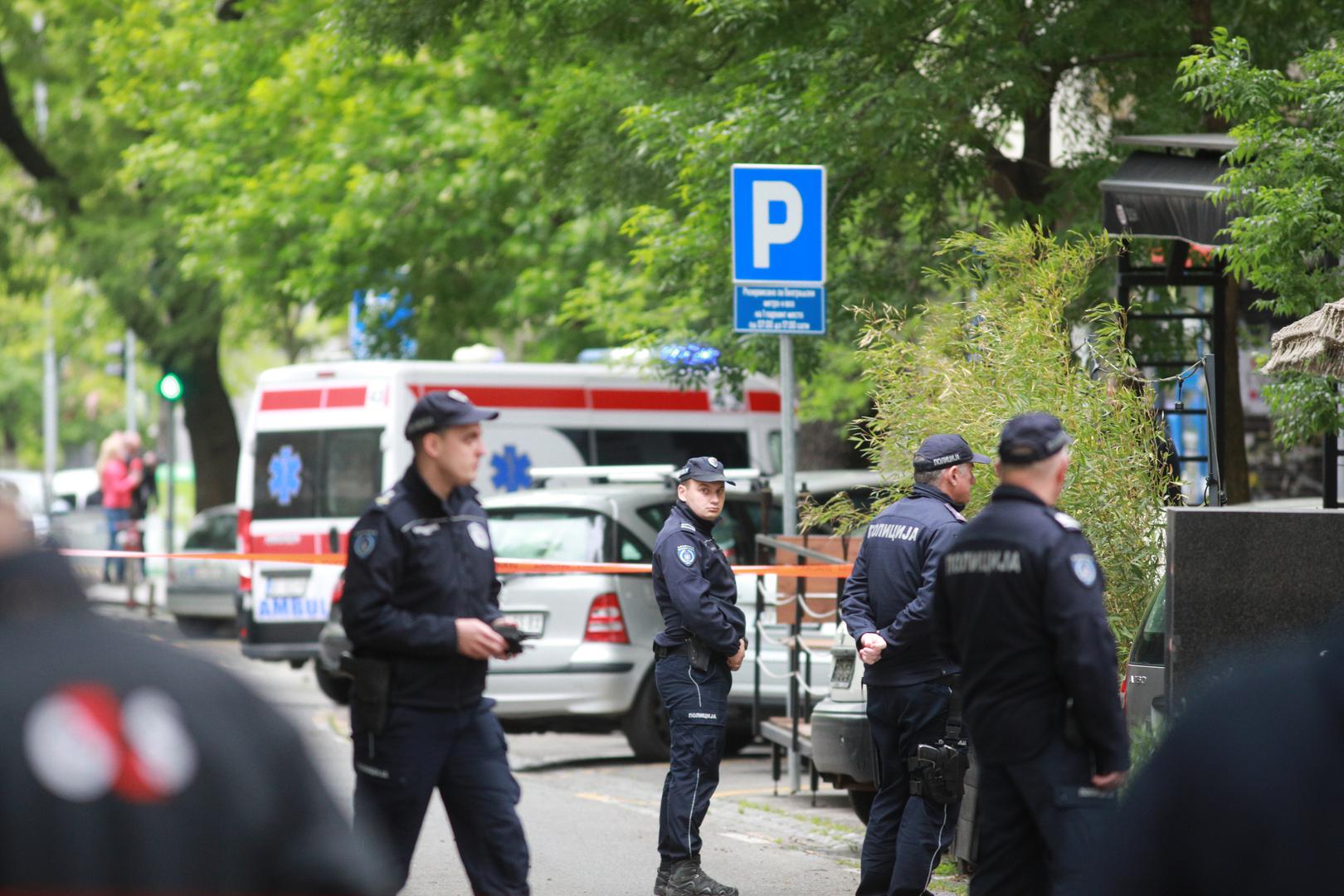 03, May, 2023, Belgrade - A student of the seventh grade of the Elementary School Vladislav Ribnikar is suspected to have fired a pistol at the security guard, the teacher and the students this morning.   

03, maj, 2023, Beograd - Ucenik sedmog razreda Osnovne skole Vladislav Ribnikar kako se sumnja, pucao je jutros iz pistolja na obezbeđenje, nastavnicu i ucenike.    Photo: Milos Tesic/ATAImages/PIXSELL