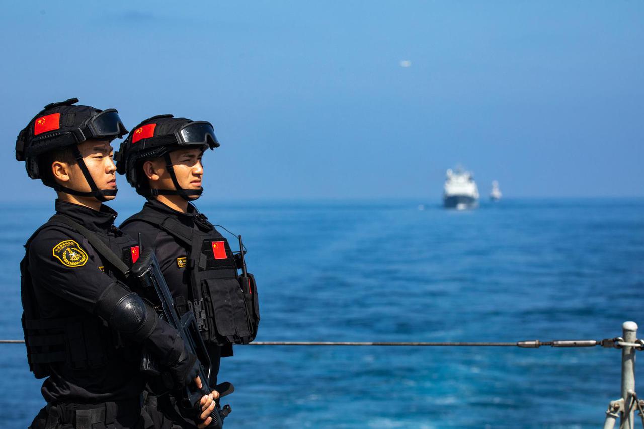 FILE PHOTO: Nuclear-powered Type 094A Jin-class ballistic missile submarine of the Chinese People's Liberation Army (PLA) Navy is seen during a military display in the South China Sea