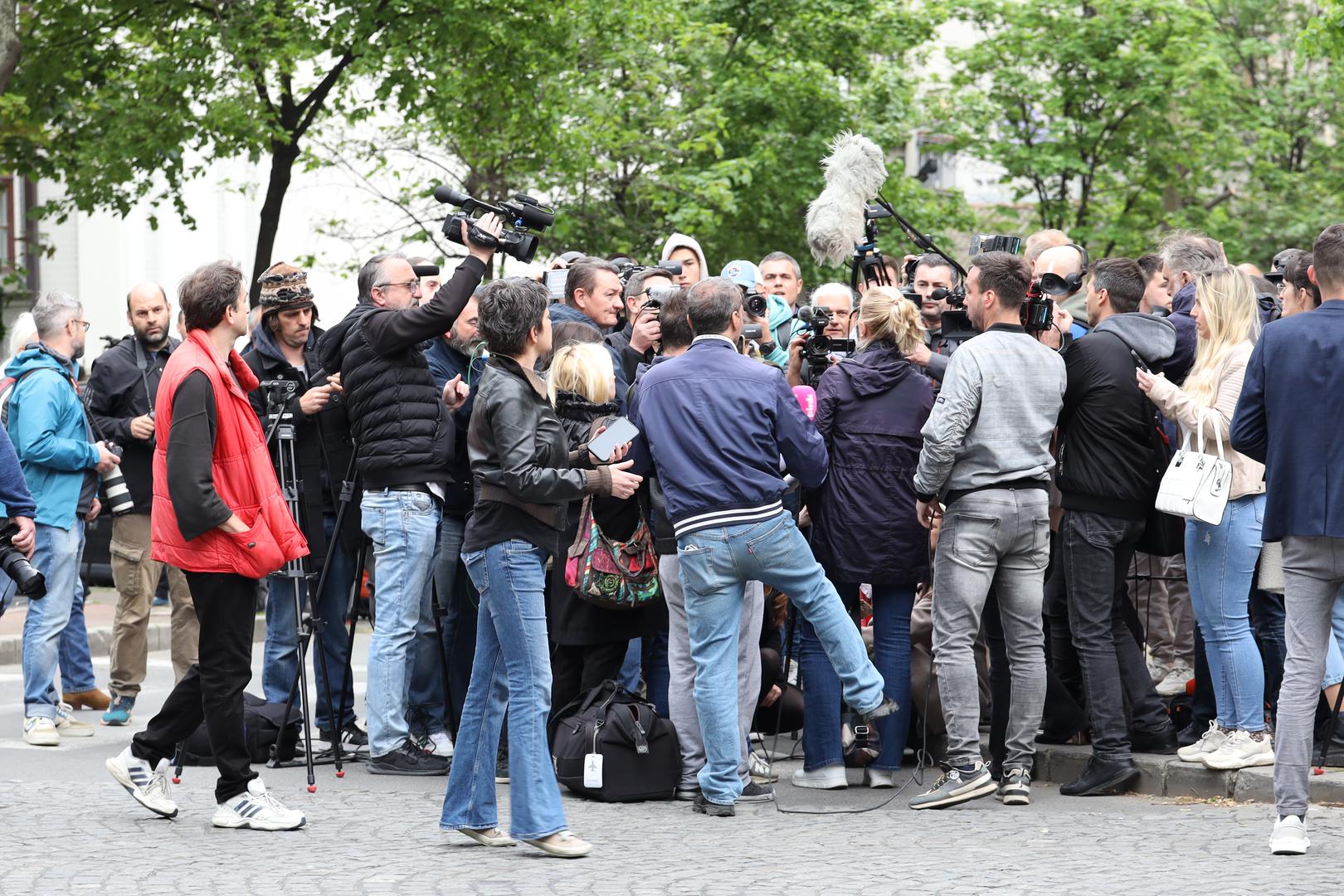 03, maj, 2023, Beograd - Ucenik sedmog razreda Osnovne skole "Vladislav Ribnikar" kako se sumnja, pucao je jutros iz pistolja na obezbeđenje, nastavnicu i ucenike. Predsjednica Unije sidnikata prosvjetnih radnika Srbije Jasna Jankovic. Photo: Marija Mladjen/ATAImages/PIXSELL