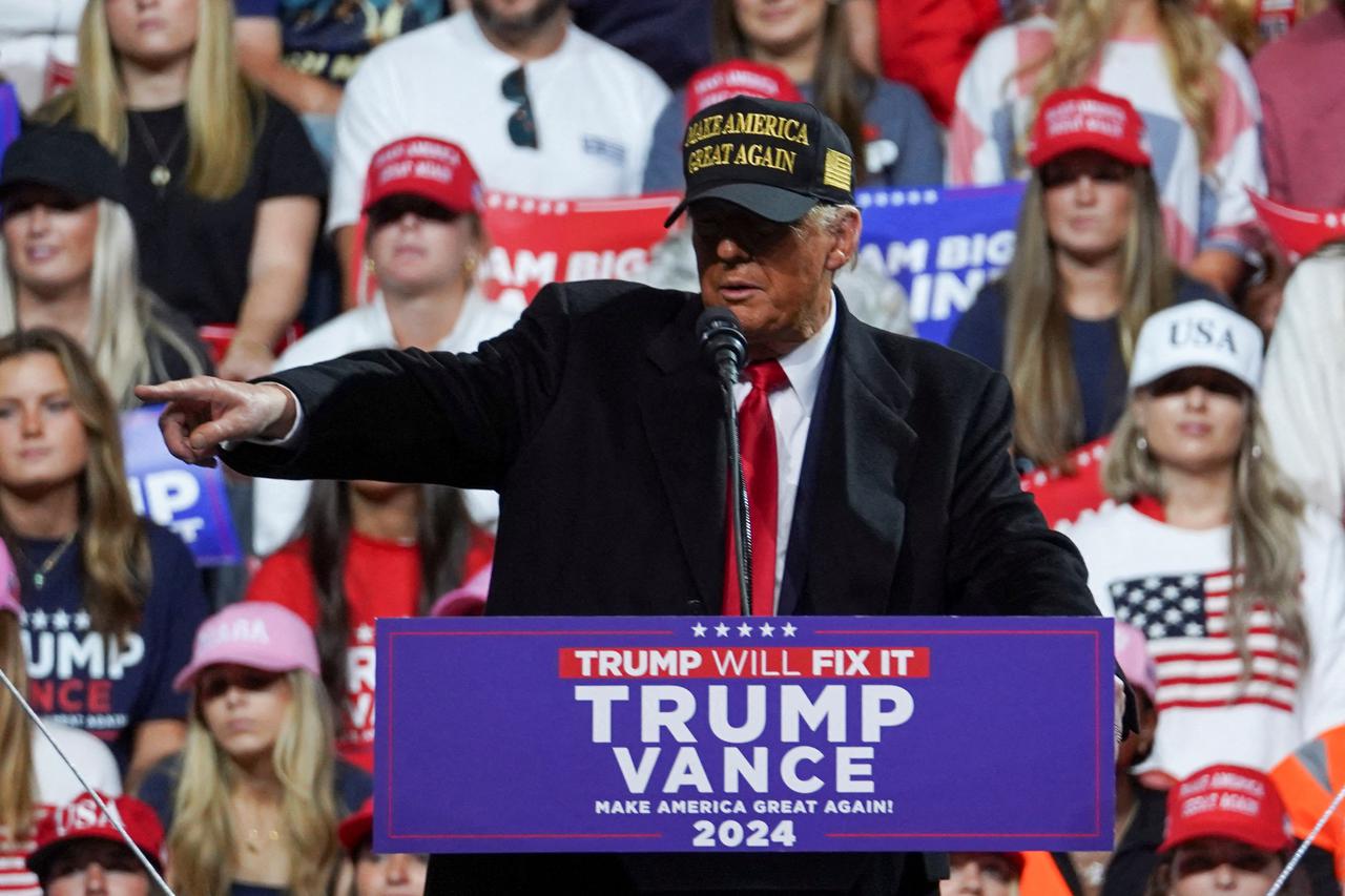 Campaign stop for Republican presidential nominee and former U.S. President Donald Trump in Macon