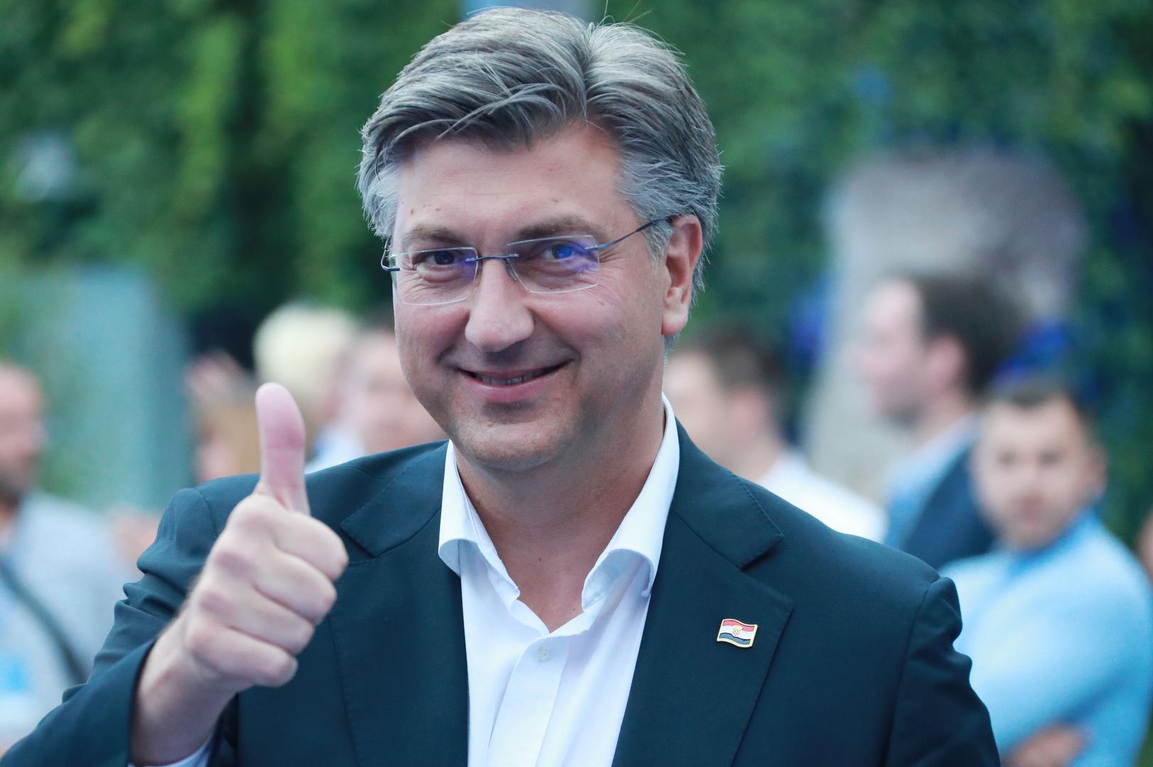 05.07.2020., Zagreb - Docek izbornih rezultata u stozeru HDZ-a u Arheoloskom muzeju.Andrej Plenkovic  Photo: Sanjin Strukic/PIXSELL