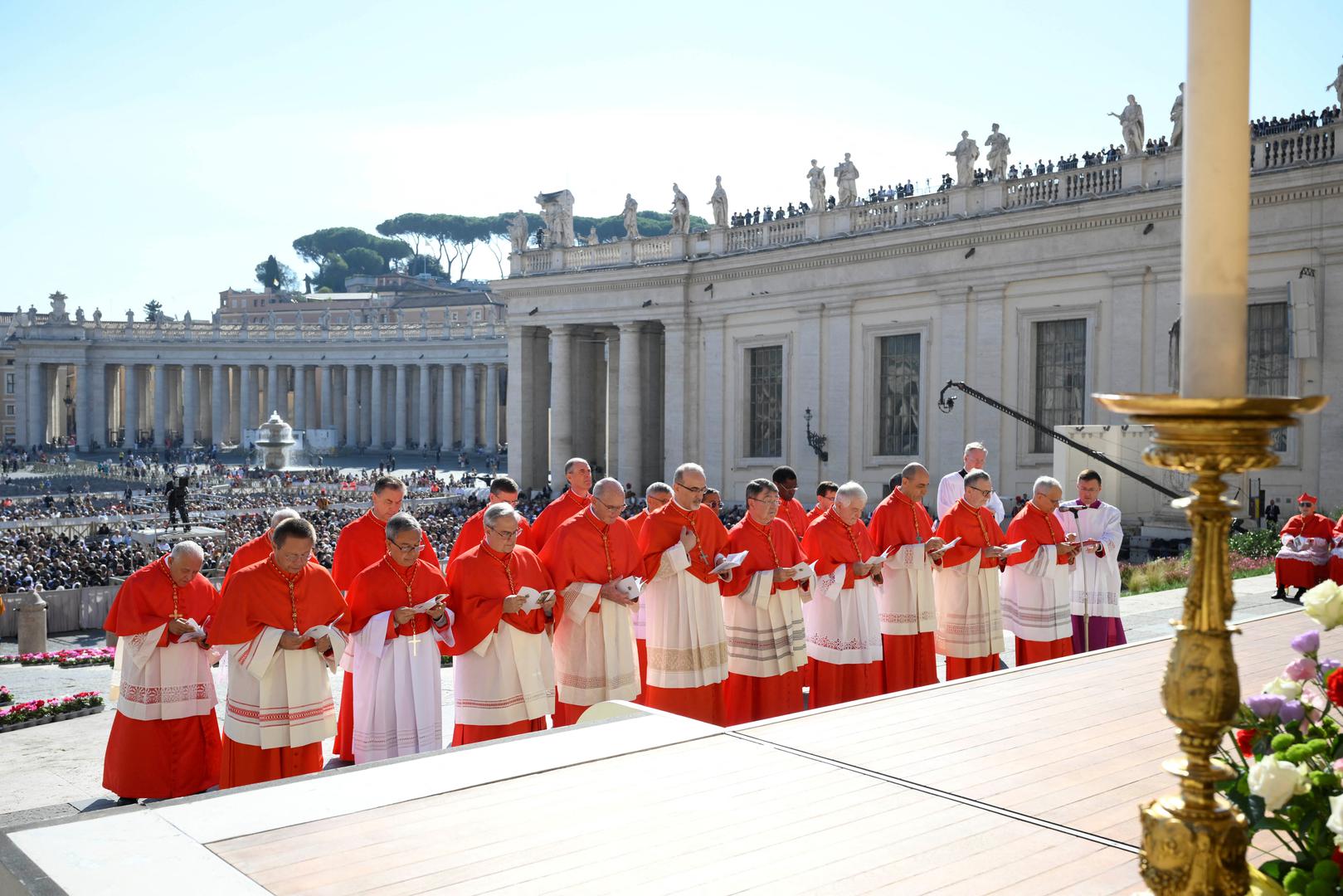 Roman Catholic prelates take part in a consistory ceremony, led by Pope Francis, to elevate them to the rank of cardinal, in Saint Peter's square at the Vatican, September 30, 2023.    Vatican Media/Simone Risoluti/­Handout via REUTERS    ATTENTION EDITORS - THIS IMAGE WAS PROVIDED BY A THIRD PARTY. Photo: VATICAN MEDIA/REUTERS