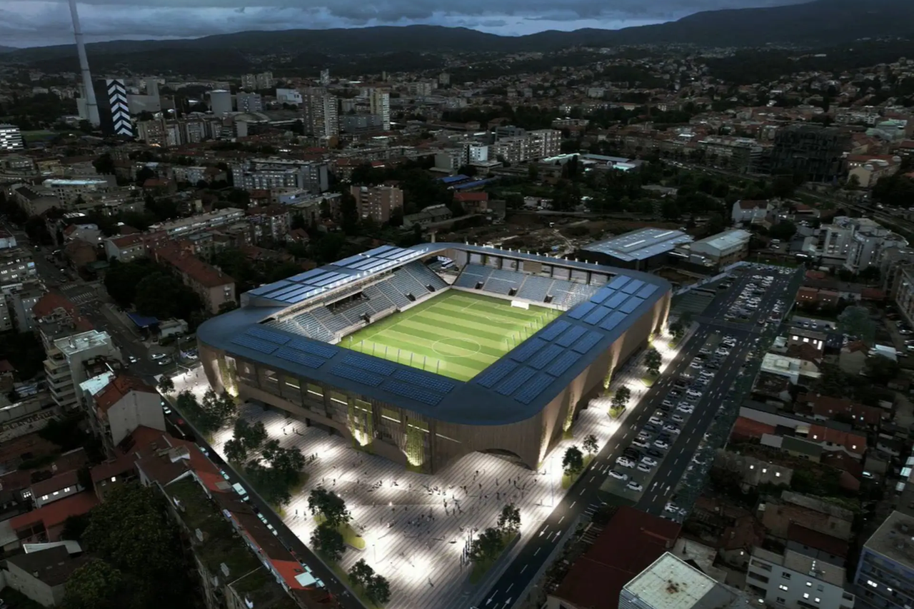 Zagreb: Pogled na stadion u Kranjčevićevoj