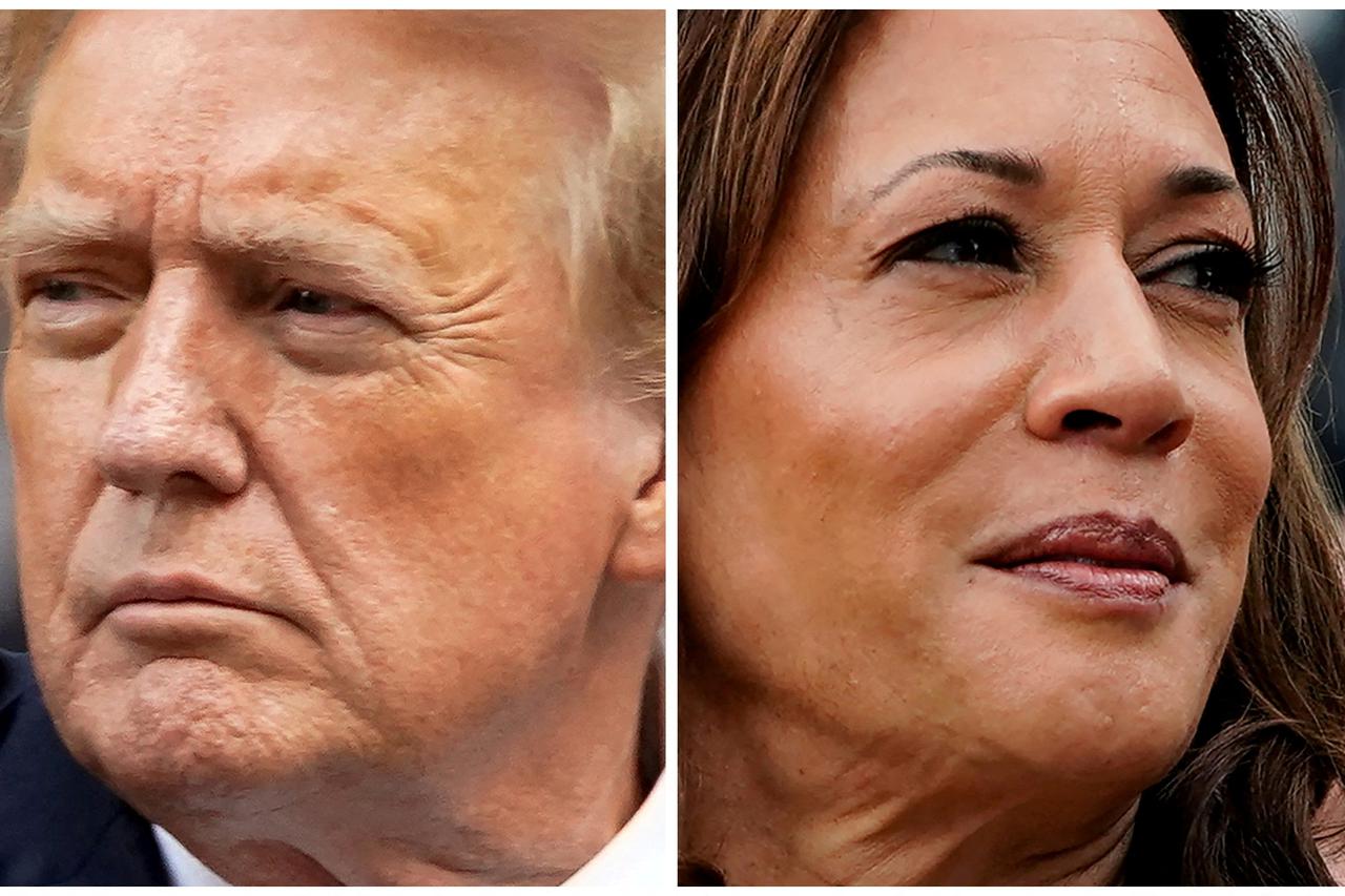 FILE PHOTO: FILE PHOTO: Former U.S. President Donald Trump and U.S. Vice President Kamala Harris in combo photograph