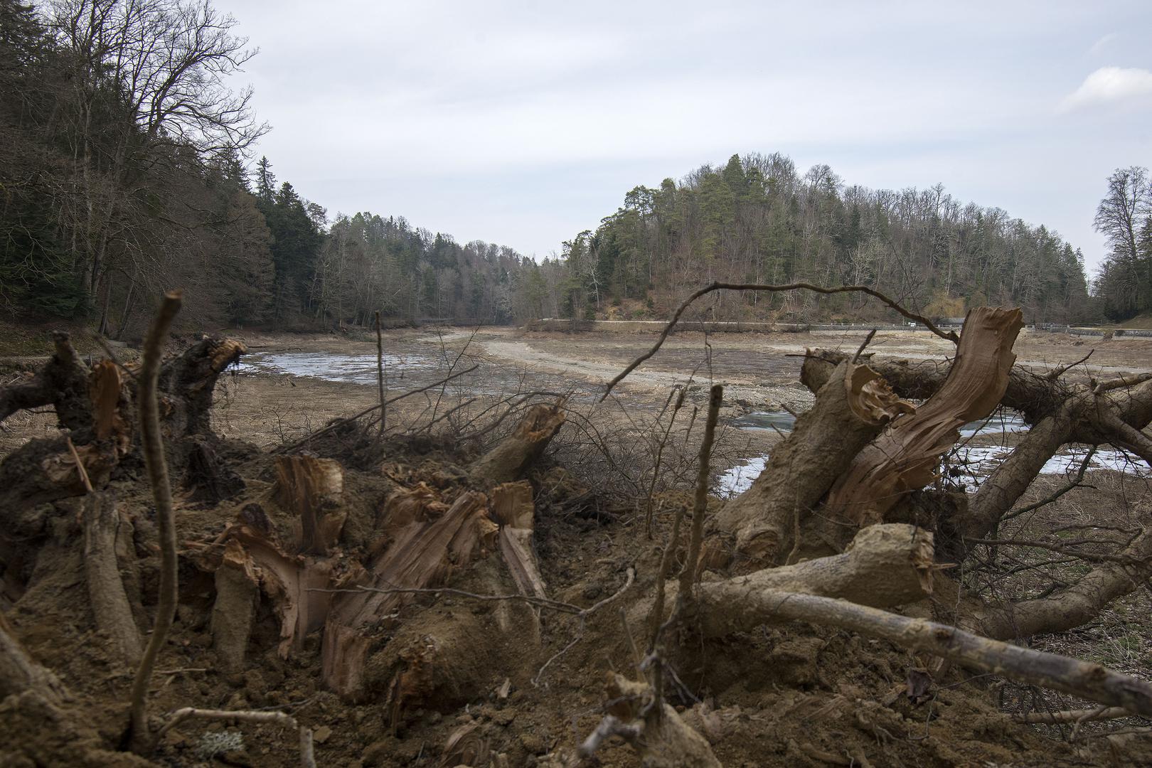 24.02.2023., Trakoscan- Stoje radovi na izmuljivanju jezera Trakoscan. Photo: Vjeran Zganec Rogulja/PIXSELL