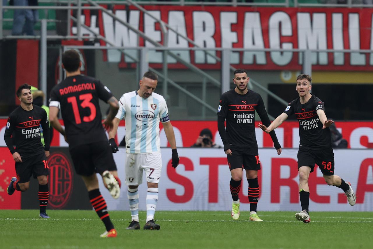 italian soccer Serie A match - AC Milan vs US Salernitana