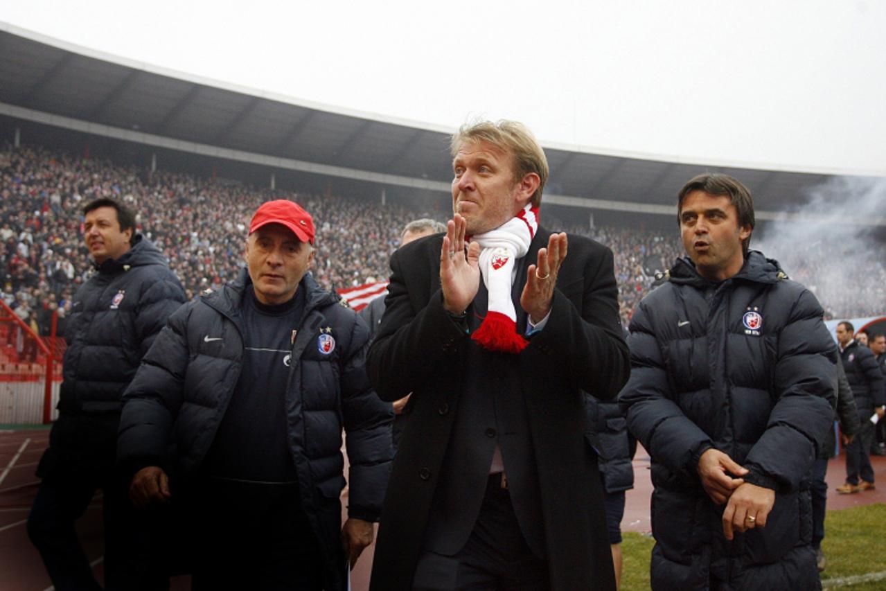 '20.02.2011., stadion Marakana, Beograd, Republika Srbija - Prijateljska utakmica, Crvena zvezda - Borac, 2:1. Robert Prosinecki debitirao je kao trener Crvene zvezde u posljednjoj provjeri uoci nasta