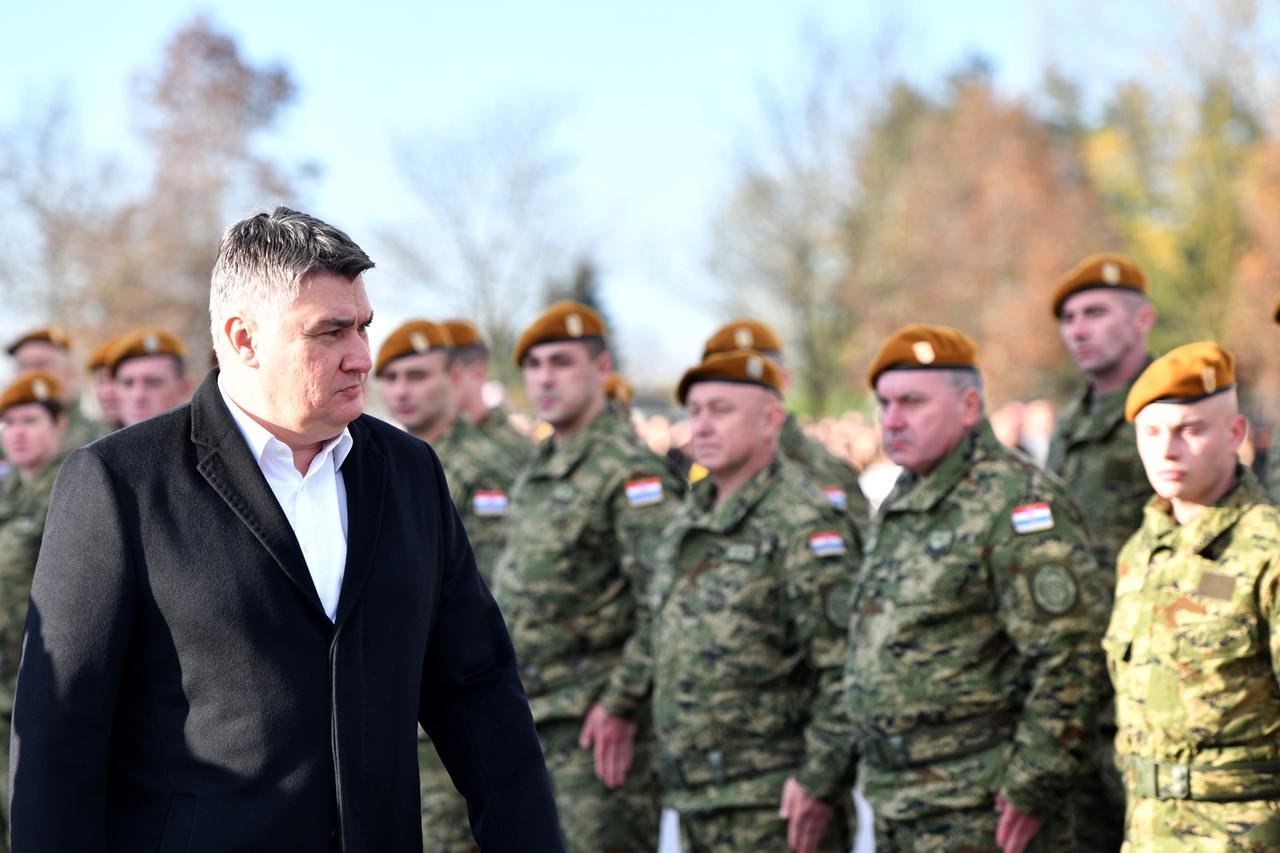 Varaždin: I predsjednik Zoran Milanović ispratio 38. hrvatski kontingent u NATO operaciju KFOR u Republiku Kosovo