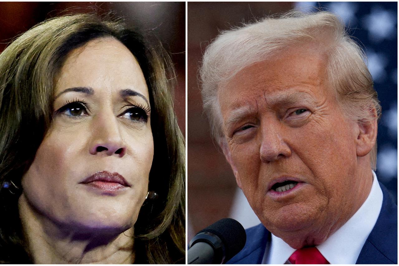 FILE PHOTO: U.S. Vice President Kamala Harris and former U.S. President Donald Trump in combo photograph