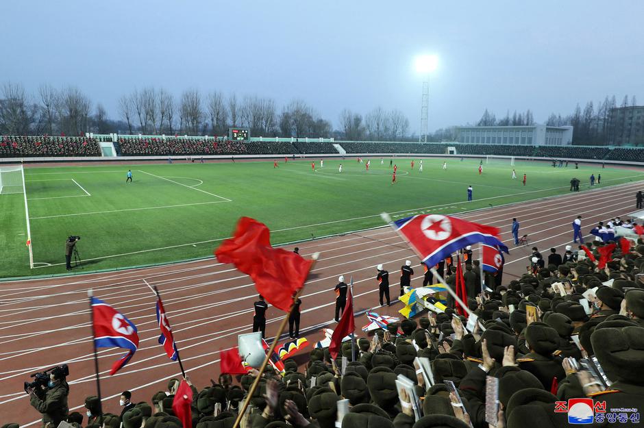 North Korean leader Kim Jong Un watches sport games in Pyongyang