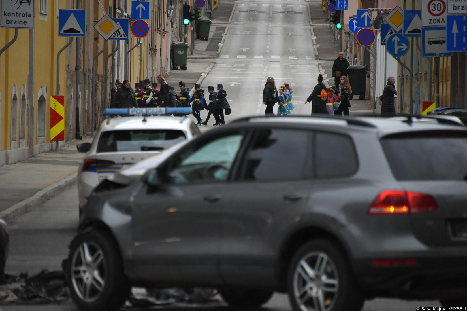 09.02.2024., Pula: Prometno krizanje Stankoviceve i Zagrebacke ulice, Puljanima je crna tocka u prometu, odnosno mjesto u centru grada, gdje se najcesce dogadjaju prometne nesrece.  Photo: Sasa Miljevic/PIXSELL