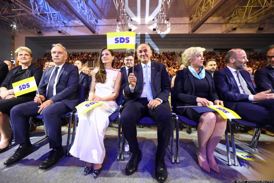 Slovenia's Prime Minister Jansa attends Slovenian Democratic Party (SDS) convention, in Ljubljana