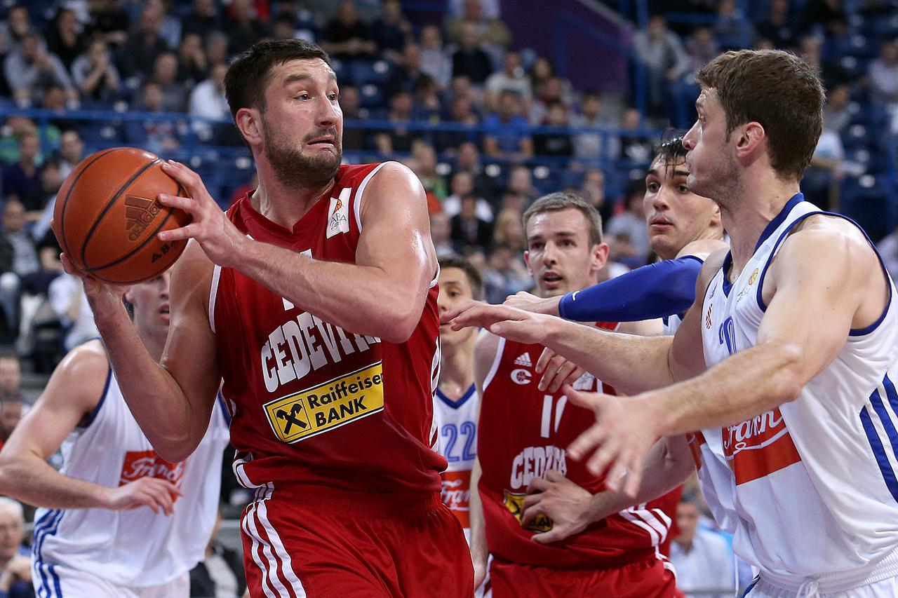 27.04.2014., Kombank Arena, Beograd, Republika Srbija - ABA liga, finale, Cibona - Cedevita. Goran Suton, Marin Rozic.  Photo: Goran Stanzl/PIXSELL