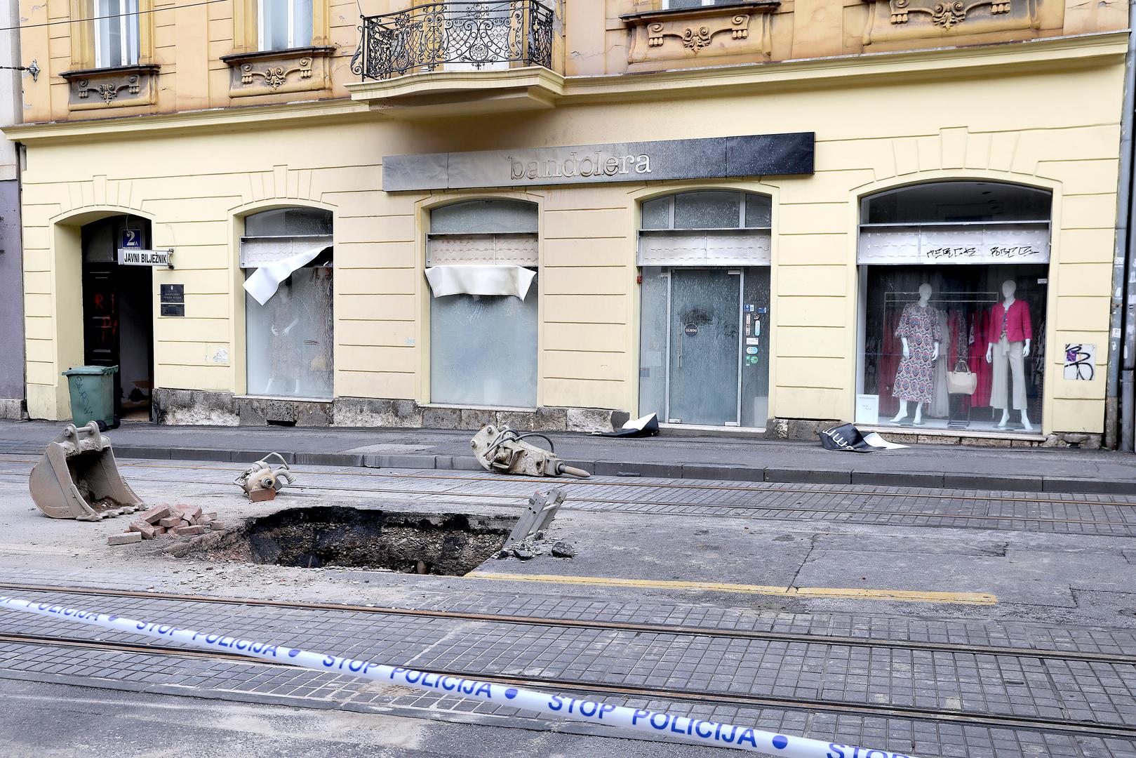 01.06.2022., Zagreb - U Frakopanskoj ulici u ceka se pocetak sanacije posljedica pozara koji je sinoc izbio na plinskim instalacijma. 
 Photo: Patrik Macek/PIXSELL