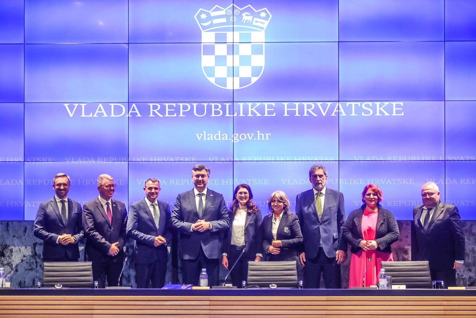 25.05.2023.., Zagreb - U Nacionalnoj i sveucilisnoj knjiznici predsjednik Vlade Andrej Plenkovic sudjelovao je na svecanosti potpisivanja Sporazuma o izgradnji zgrade i sportske dvorane Regionalnog edukacijsko - rehabilitacijskog centra Cakovec.  Photo: Slavko Midzor/PIXSELL