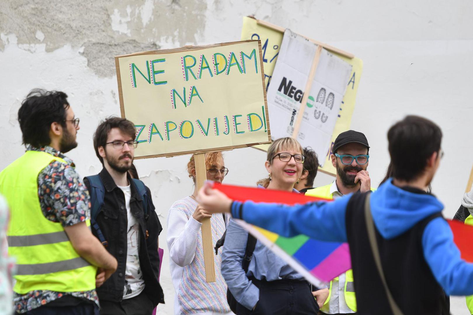 03.06.2023., Varazdin - Prosvjed aktivista i pobornika slobode prava Photo: Vjeran Zganec Rogulja/PIXSELL